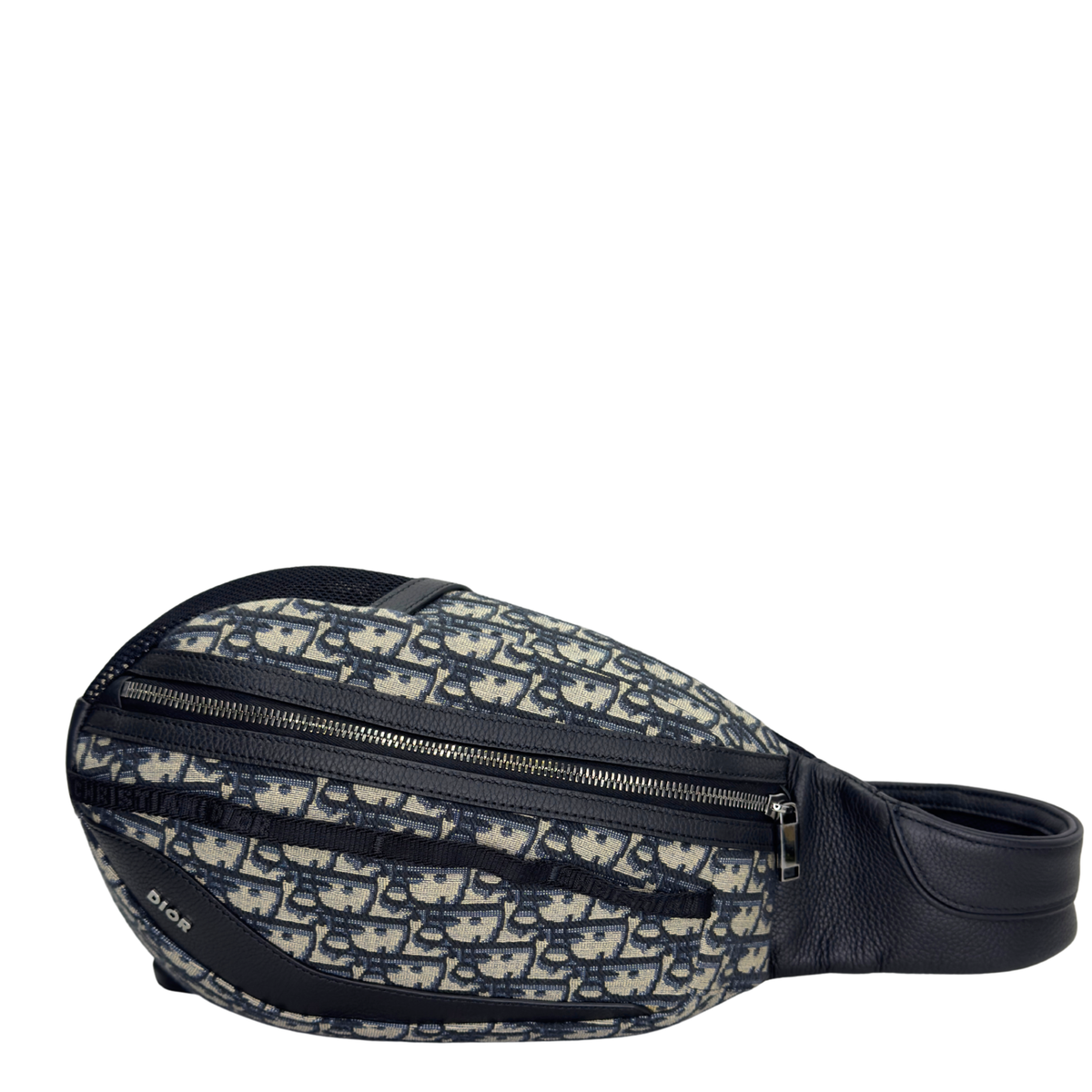 Dior Oblique Scarab 帆布皮革斜挎背包 海軍藍
