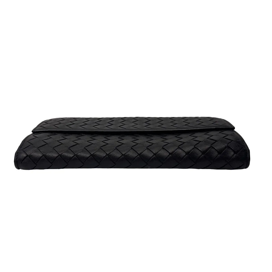 Bottega Veneta Nappa Intrecciato Continental Wallet Black - Lost Designer
