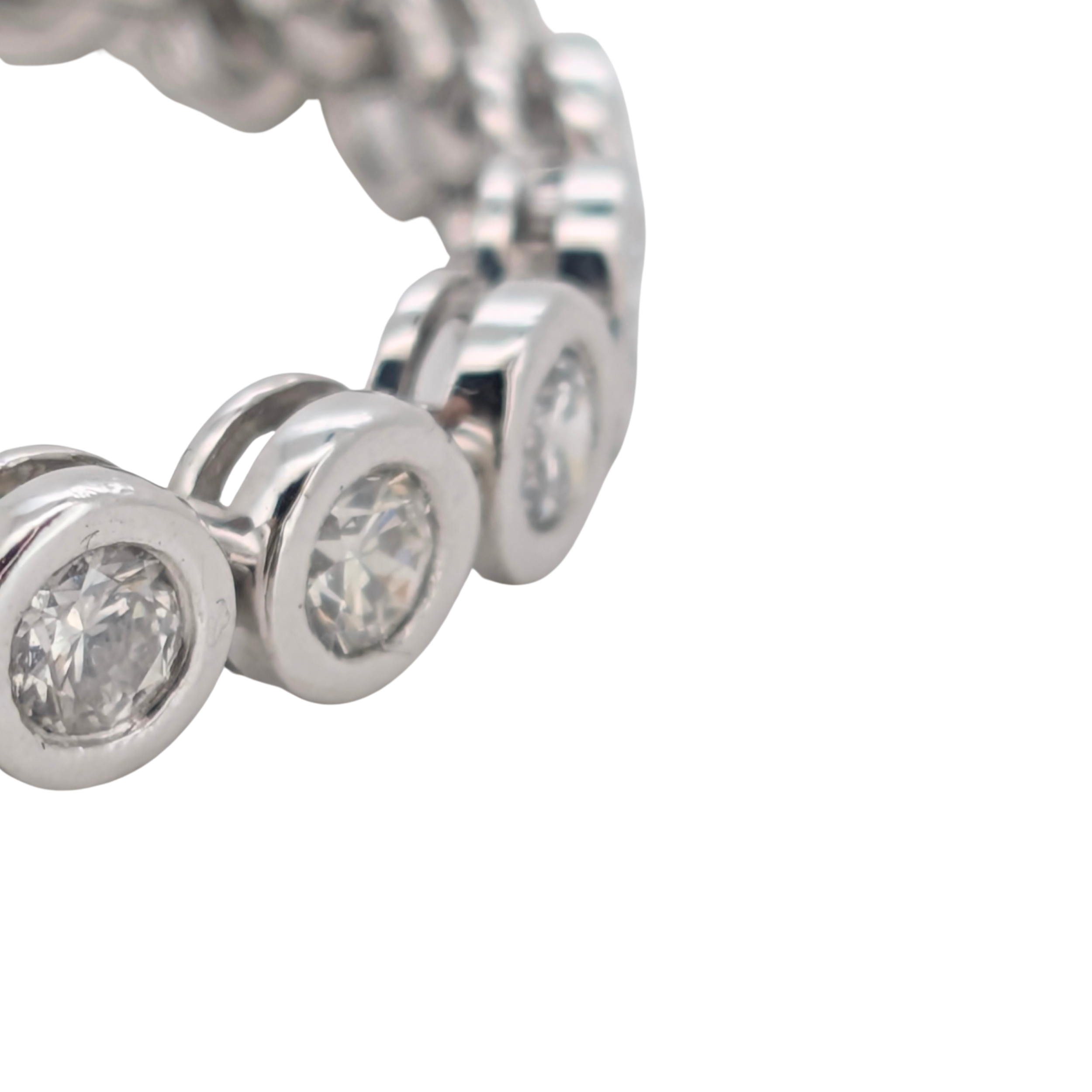 6.00Ct Natural Round Brilliant Diamond Tennis Bracelet In 18ct White Gold