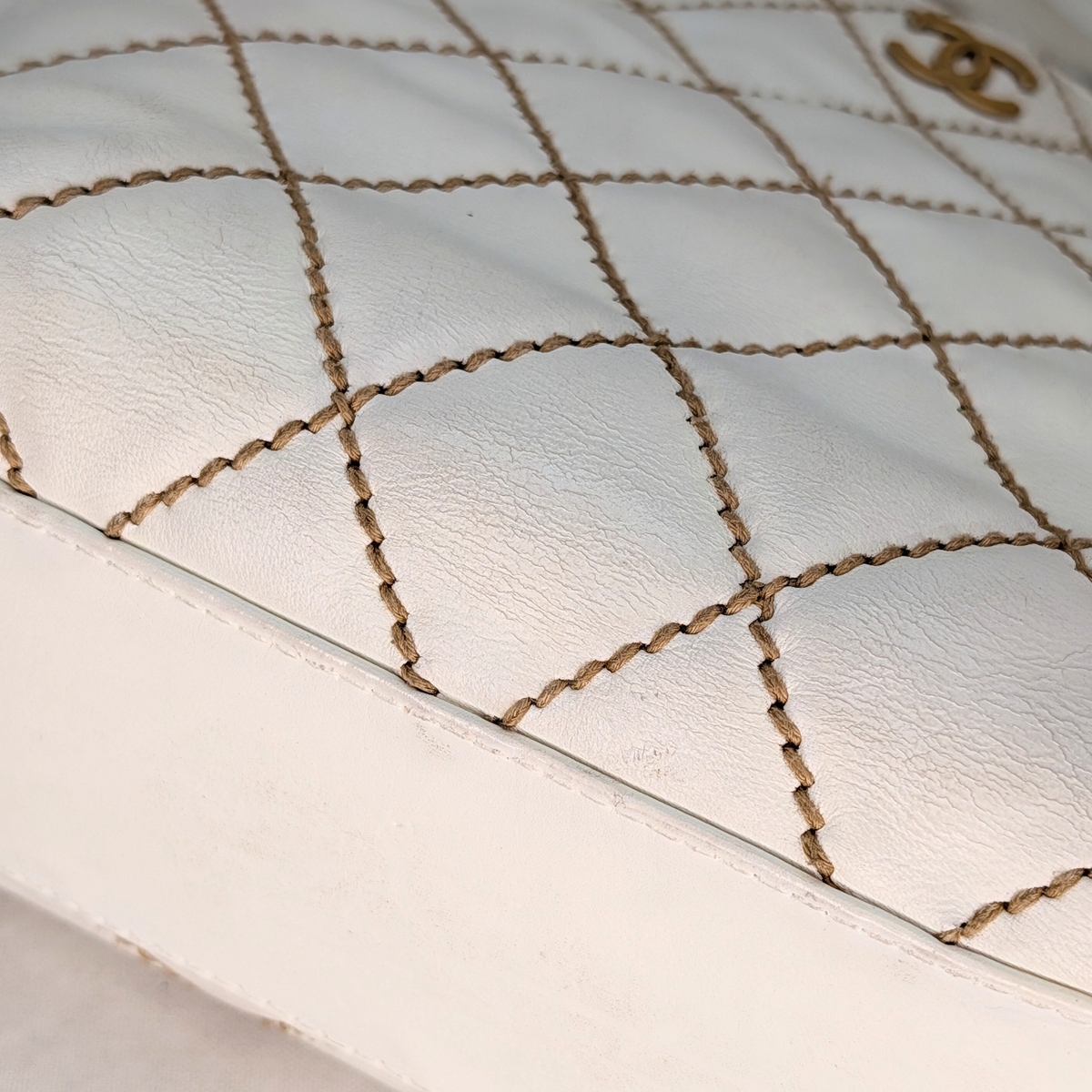 Chanel Wild Stitch Tote Bag White