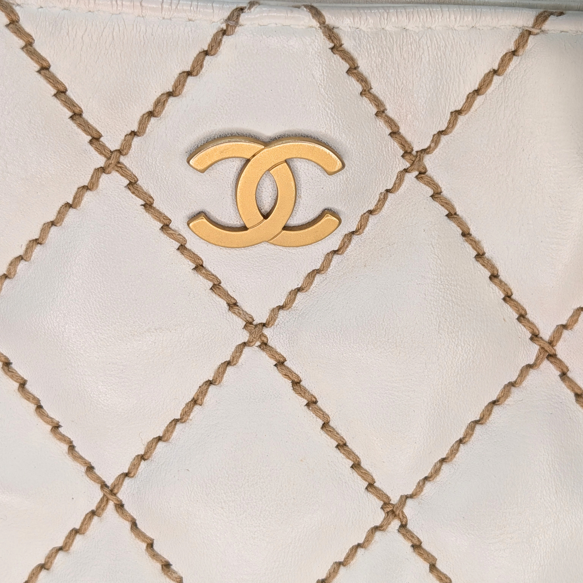 Chanel Wild Stitch Tote Bag White