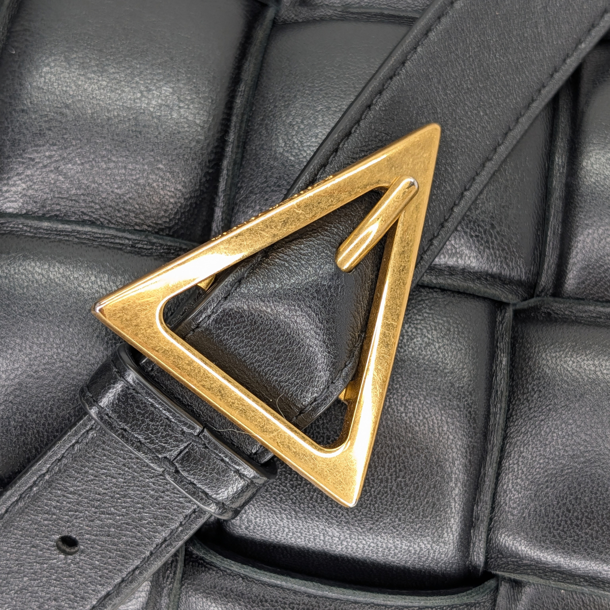 Bottega Veneta Padded Cassette Intrecciato Bag Black