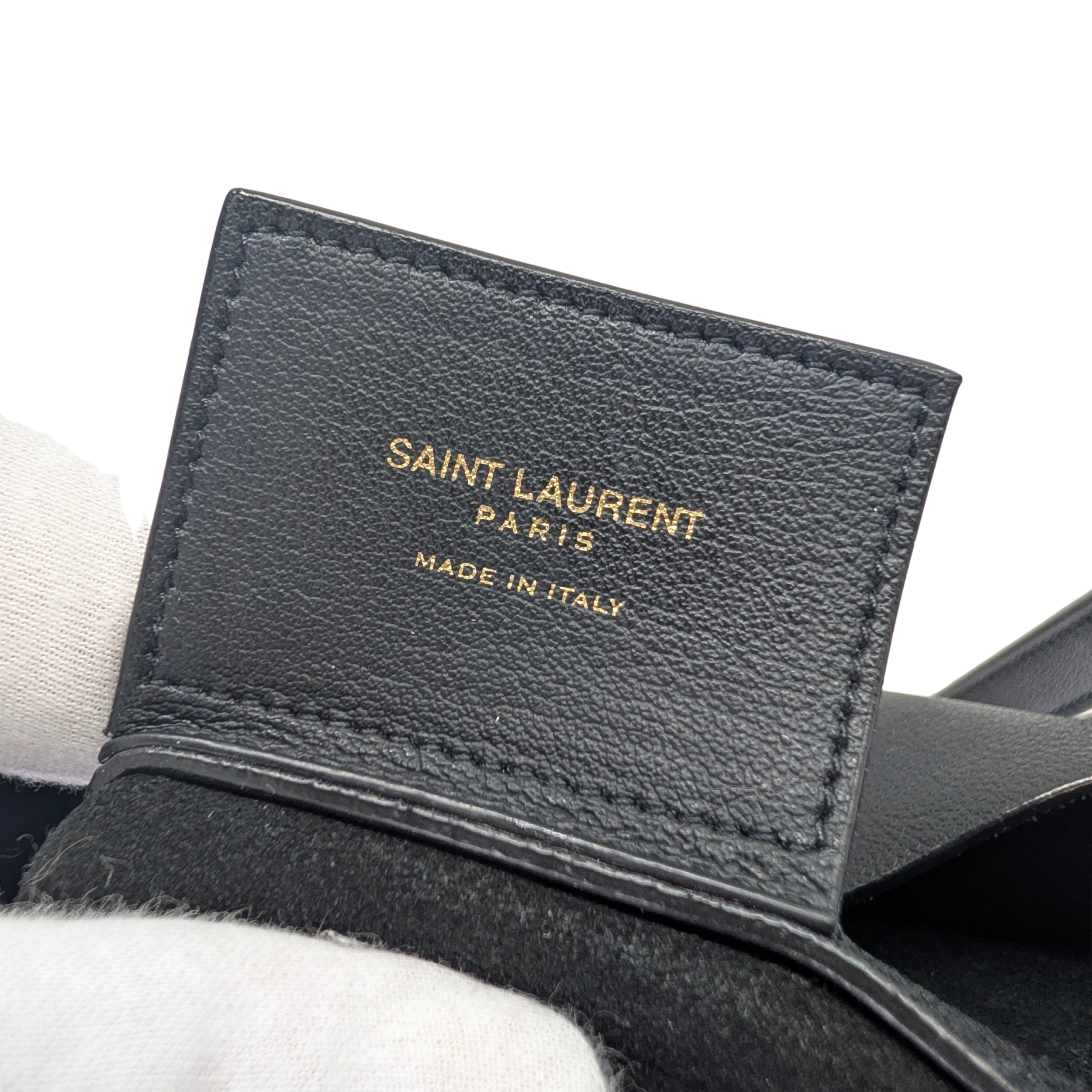 Saint Laurent 黑色皮革購物托特袋