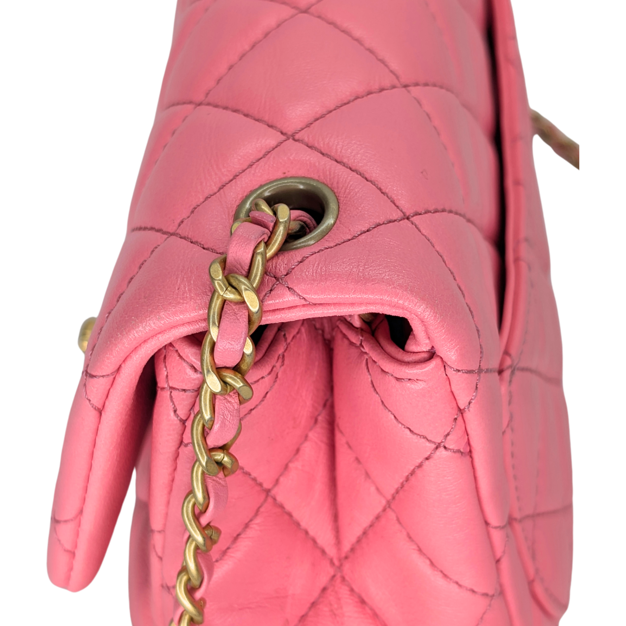 Chanel Pearl Crush Mini Rectangular Lambskin Pink