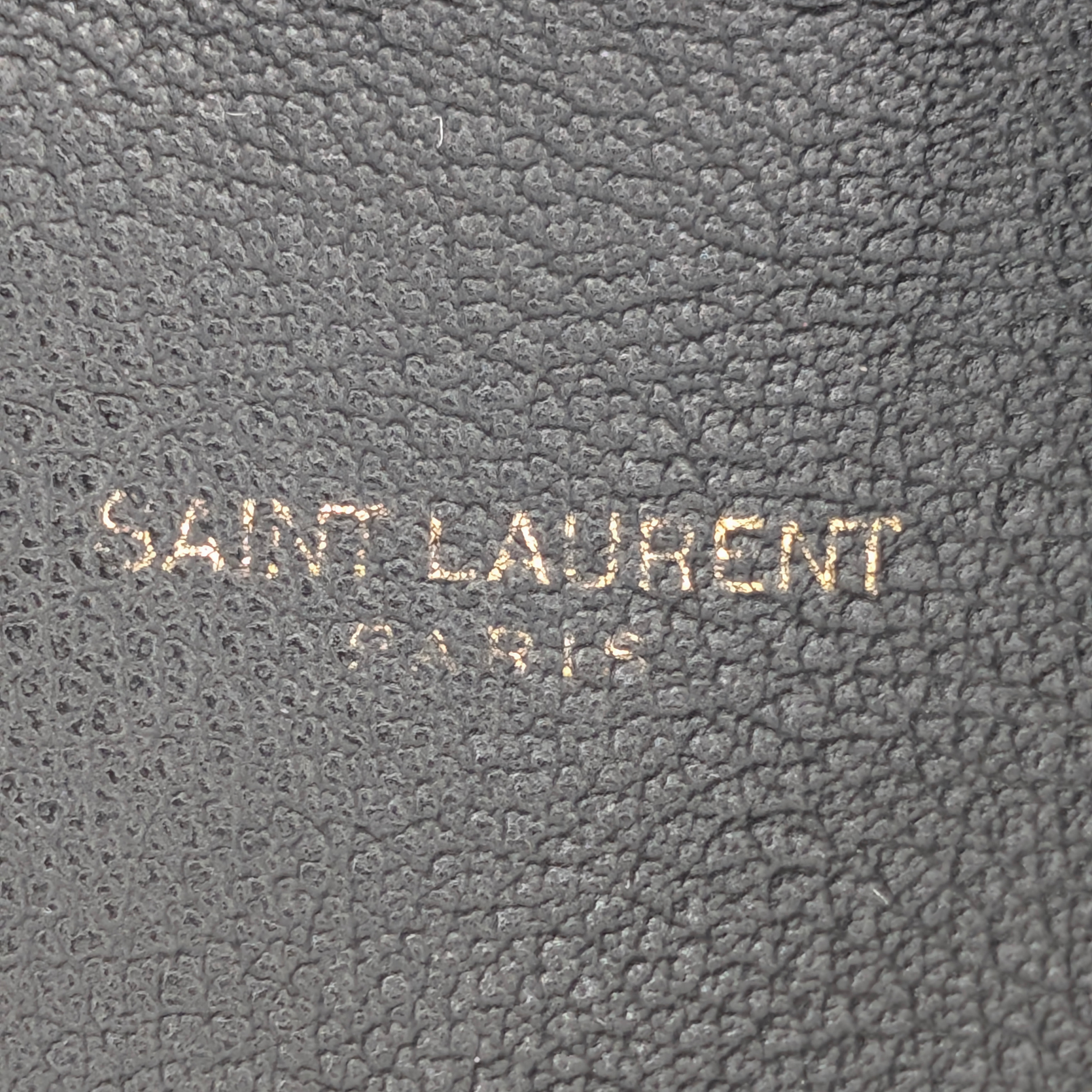 Saint Laurent 黑色皮革購物托特袋