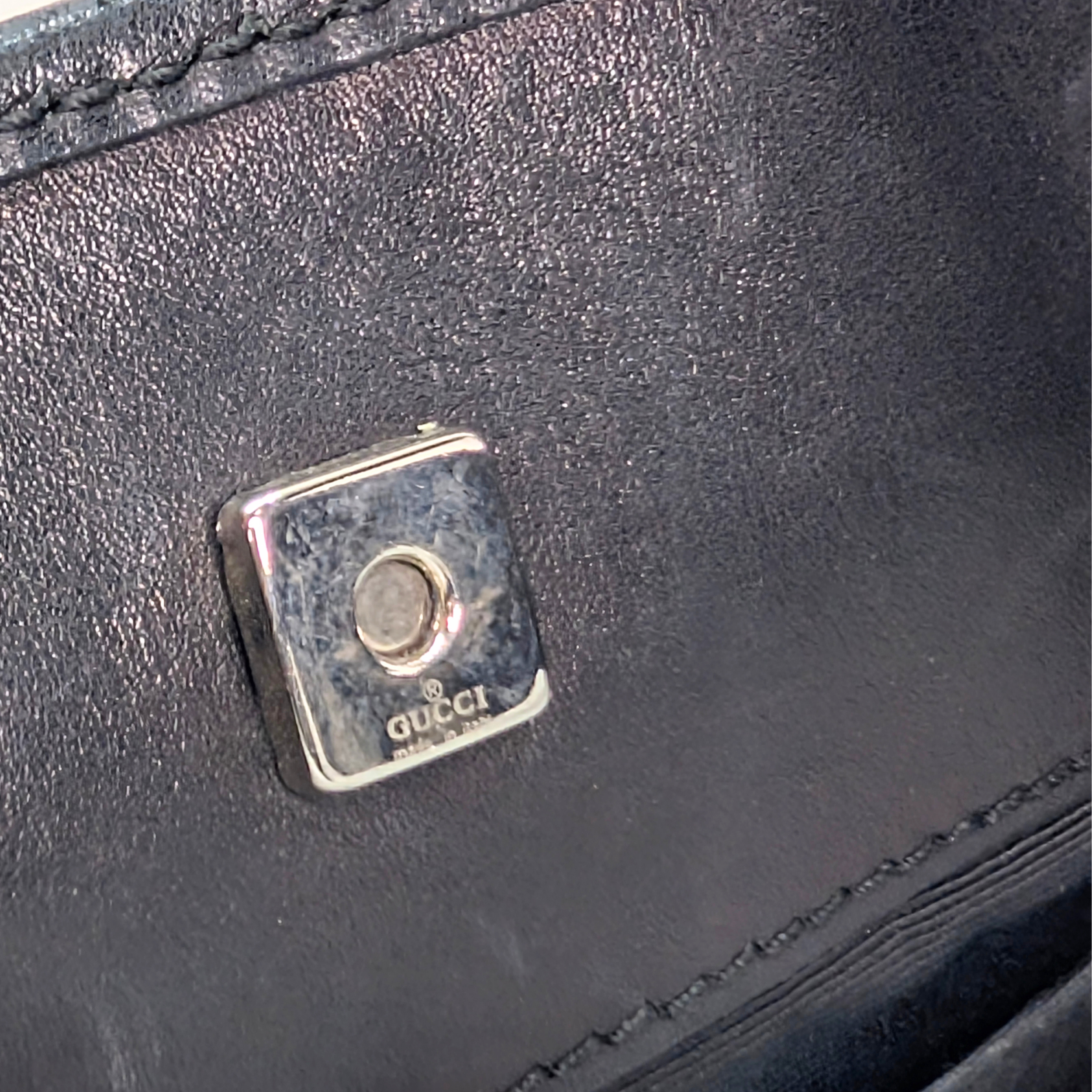 Gucci GG Denim Small Shoulder Tote Bag