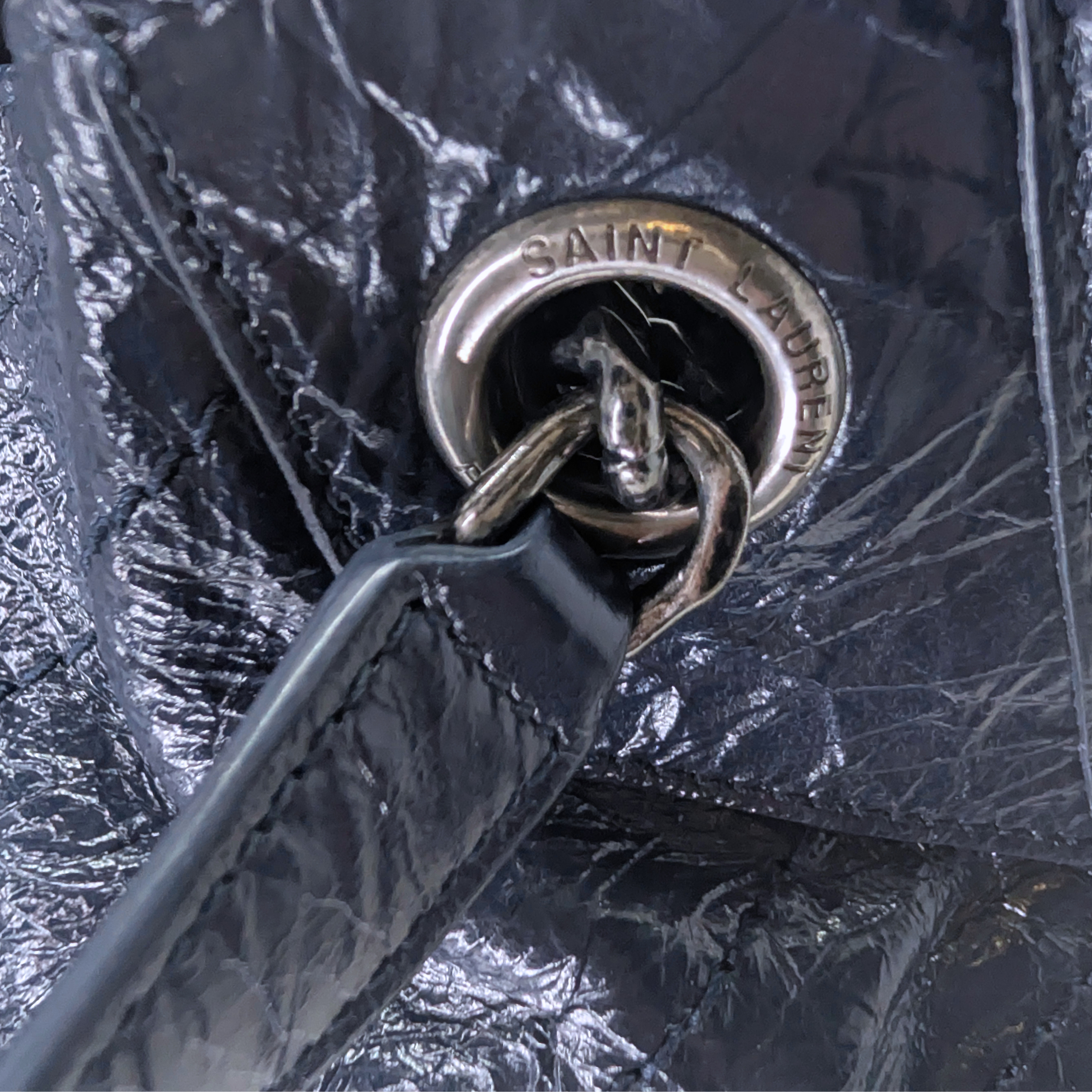 Saint Laurent Niki絎縫皮革購物托特包