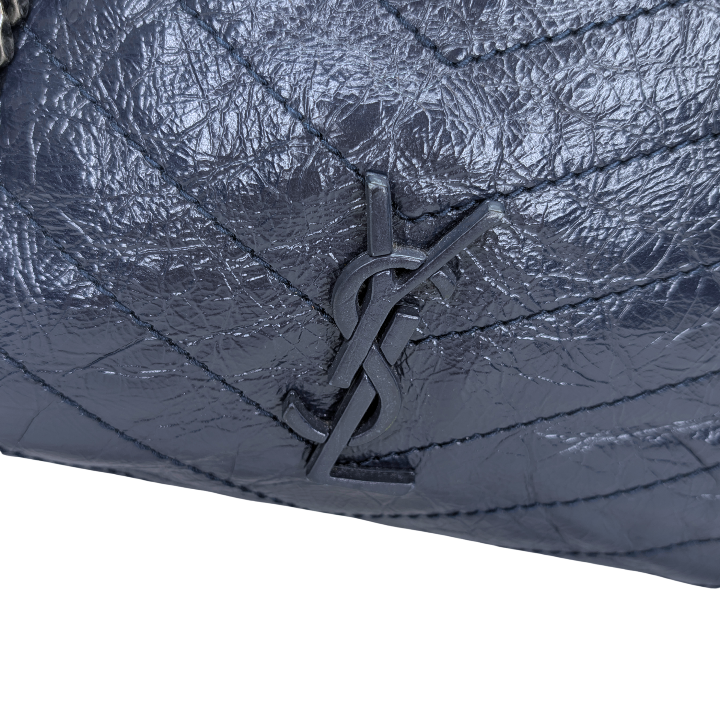 Saint Laurent Niki絎縫皮革購物托特包