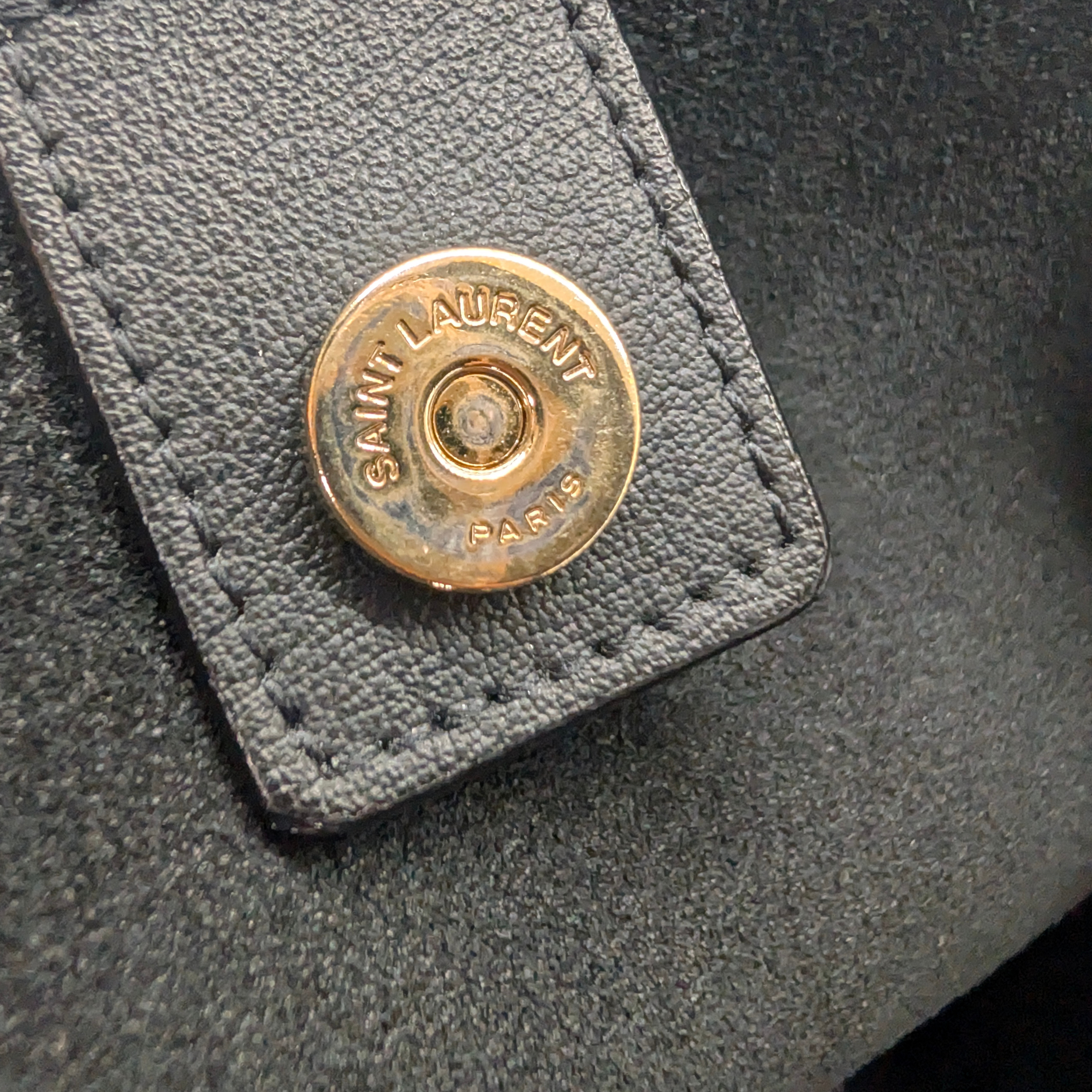 Saint Laurent 黑色皮革購物托特袋
