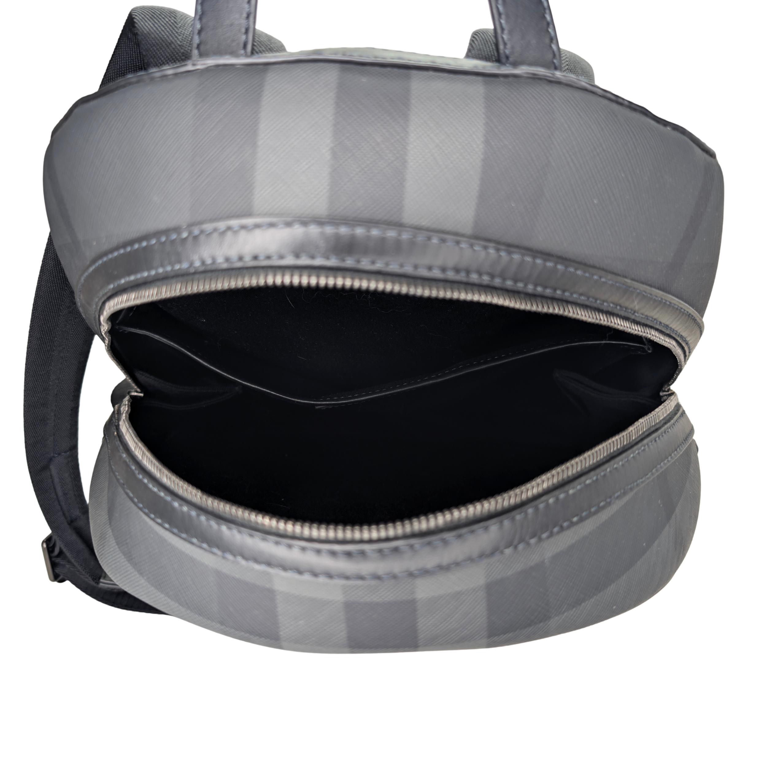 Burberry Rocco Checkered Backpack Charcoal