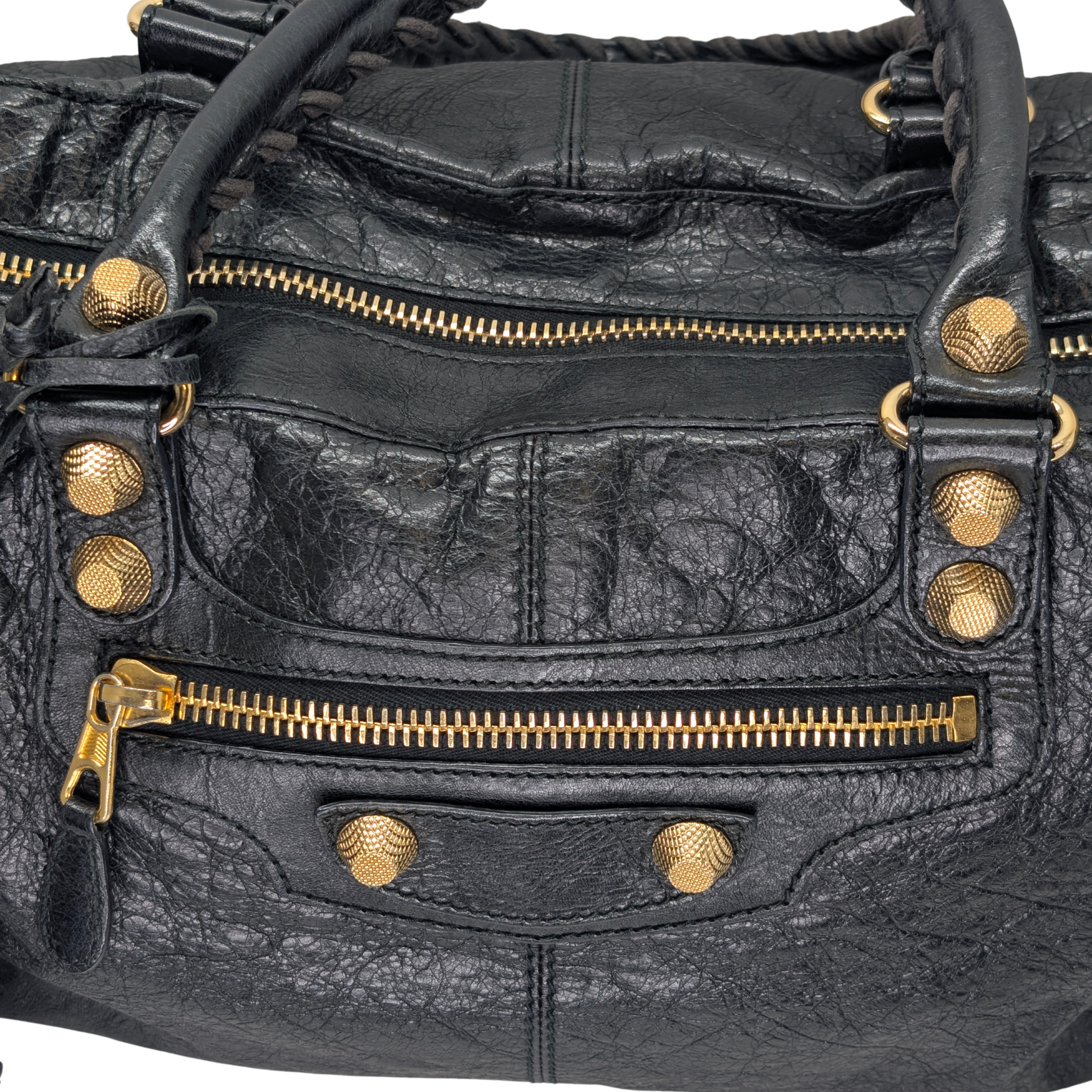 Balenciaga Le City Large Bag Gold Hardware Black