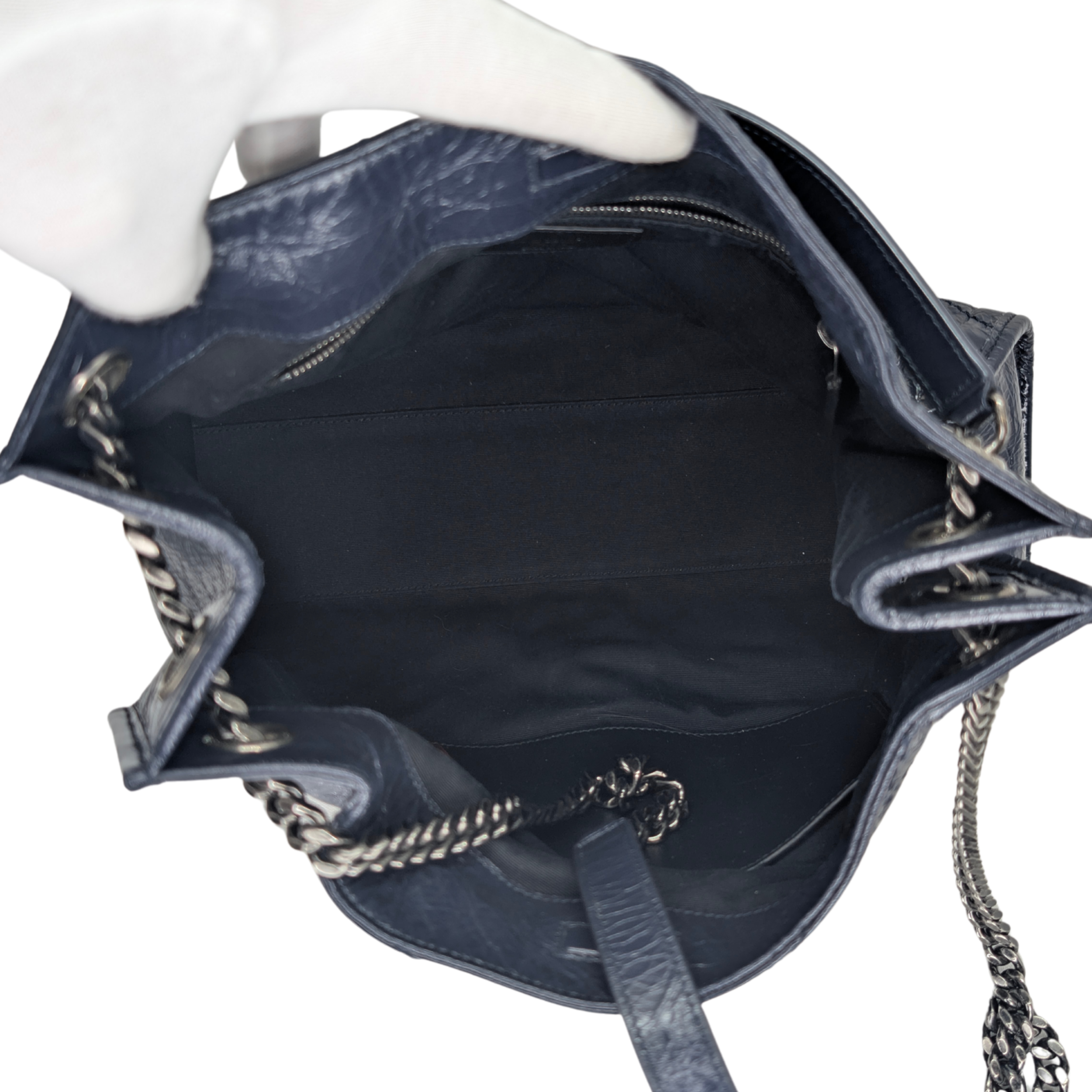 Saint Laurent Niki絎縫皮革購物托特包