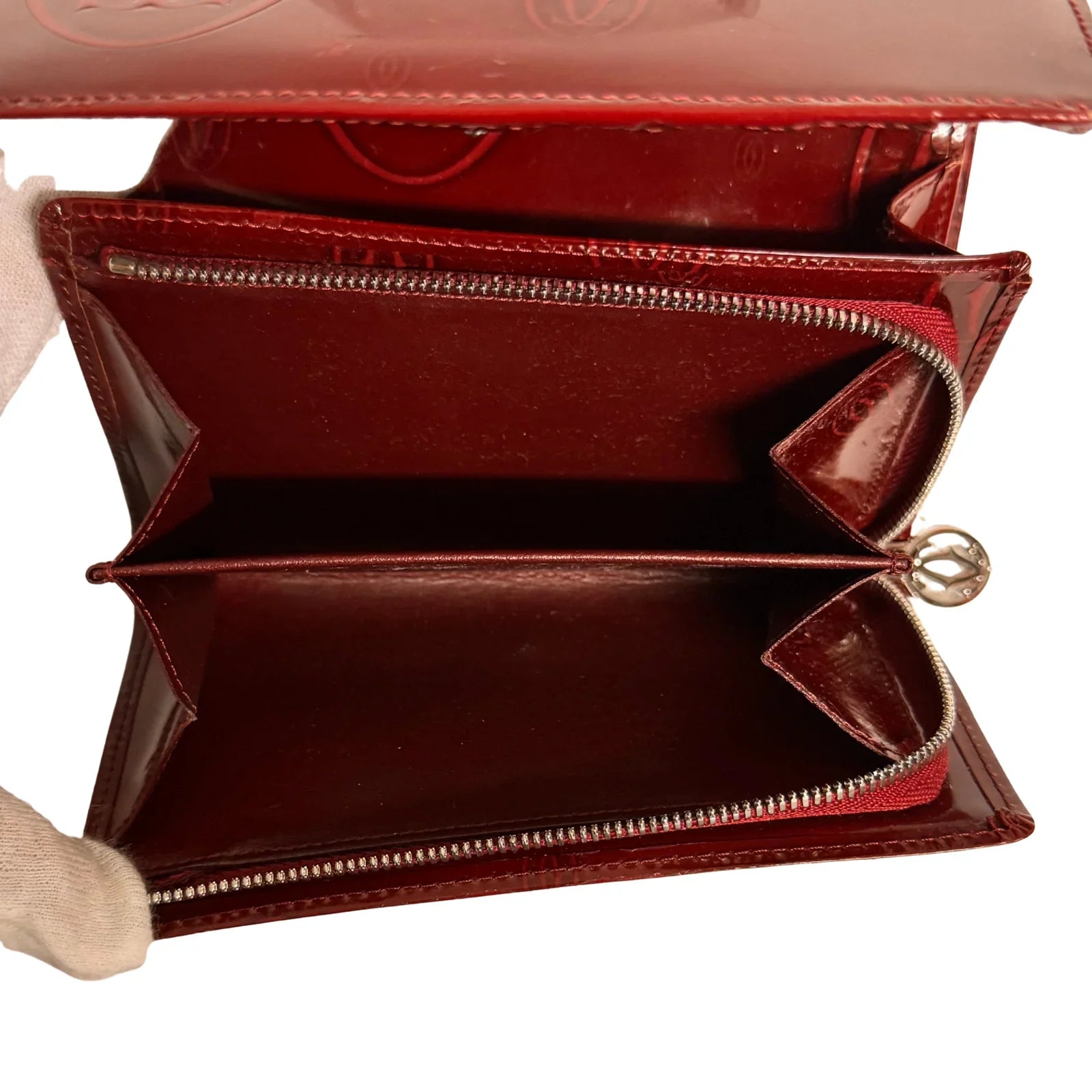 Cartier Long Leather Wallet Deep Red - Lost Designer