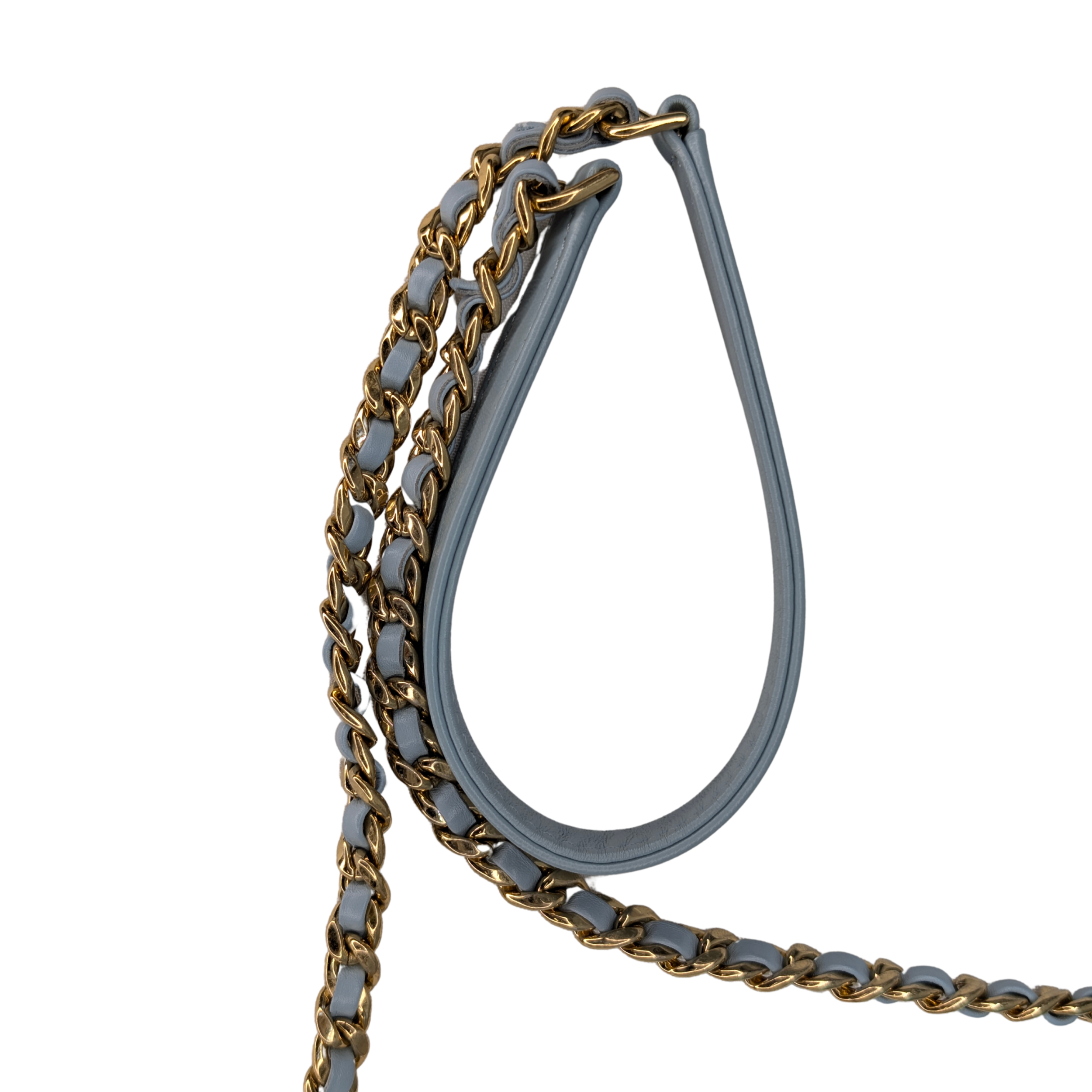 Chanel Quilted Lambskin Leather Mini Flap Bag Powder Blue