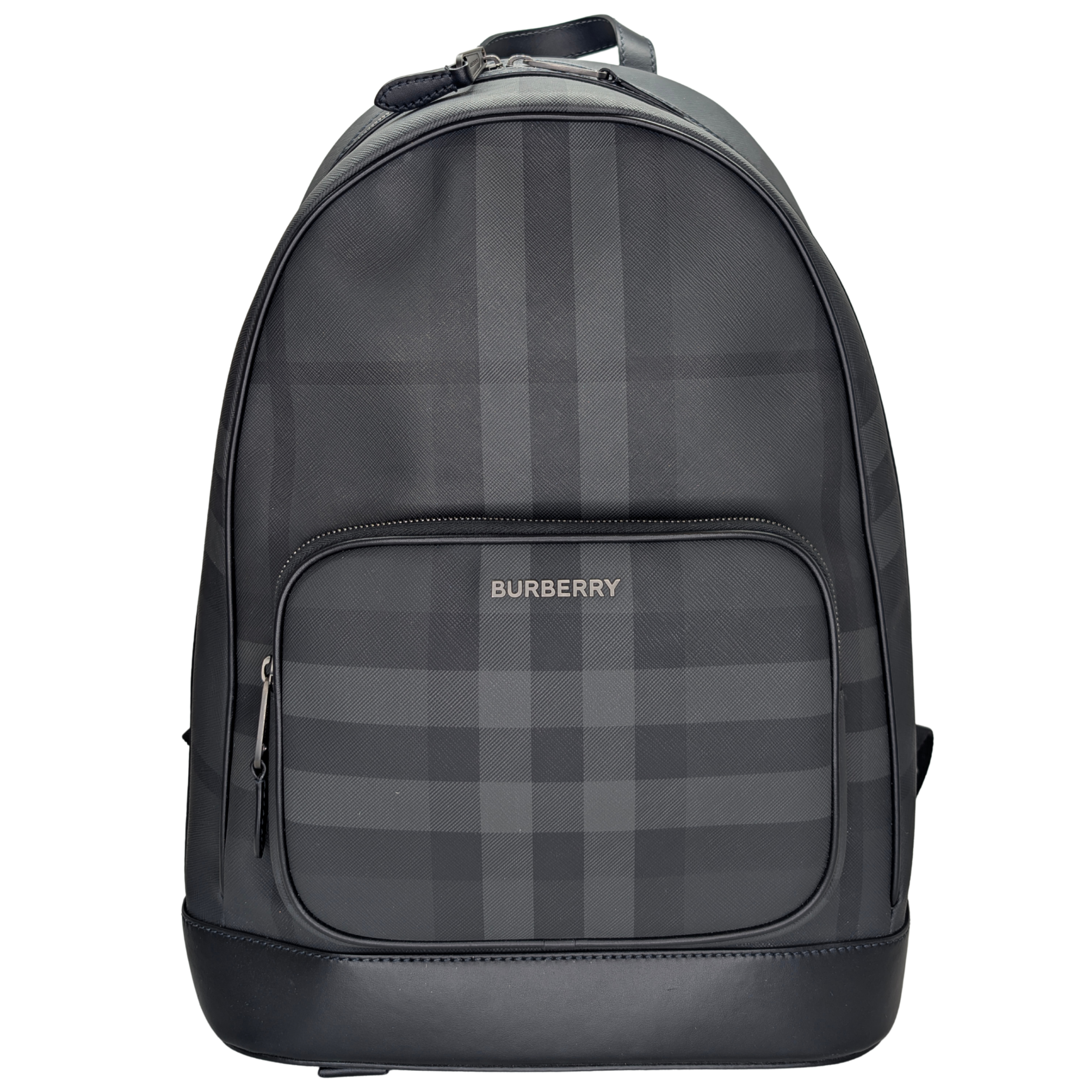 Burberry Rocco Checkered Backpack Charcoal