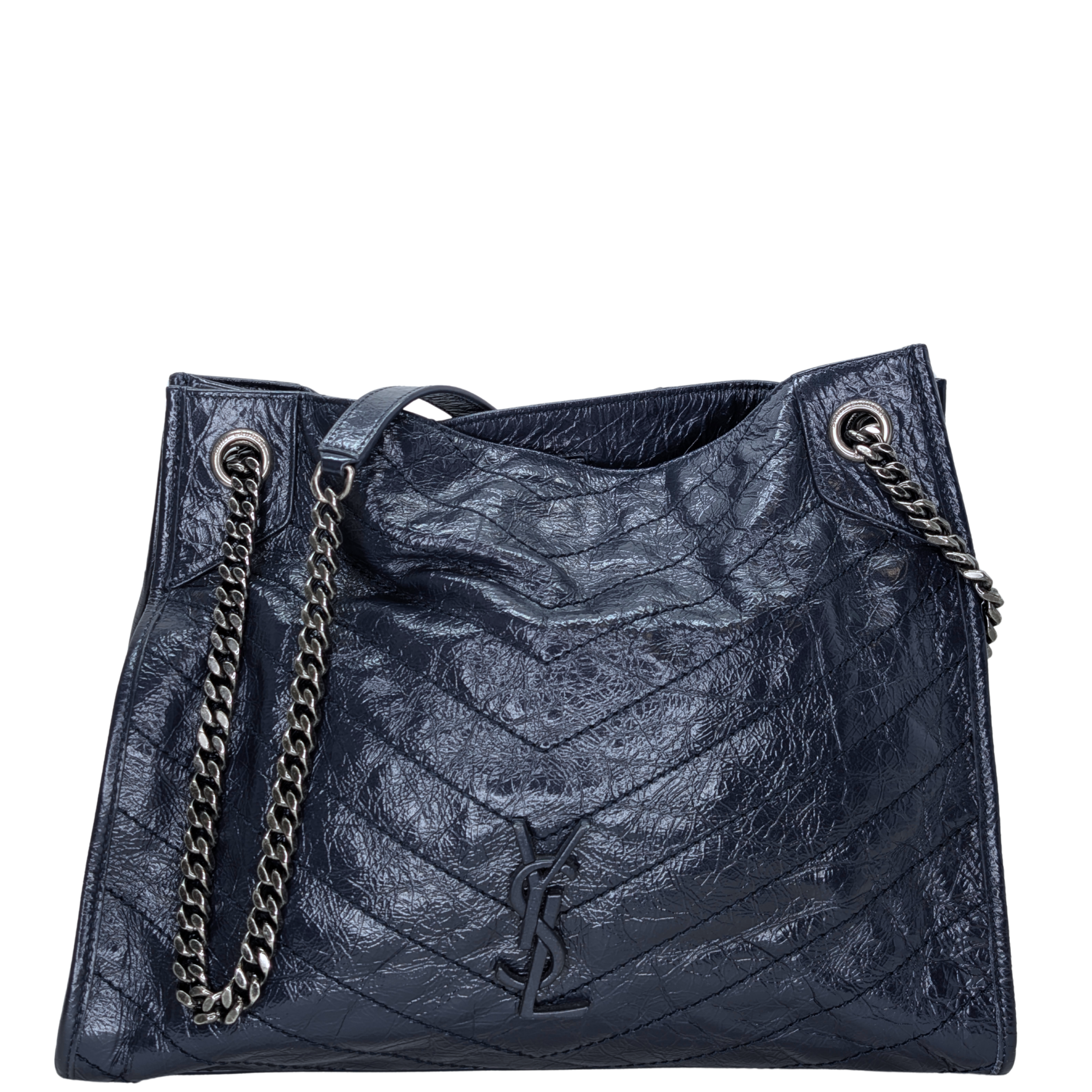 Saint Laurent Niki絎縫皮革購物托特包
