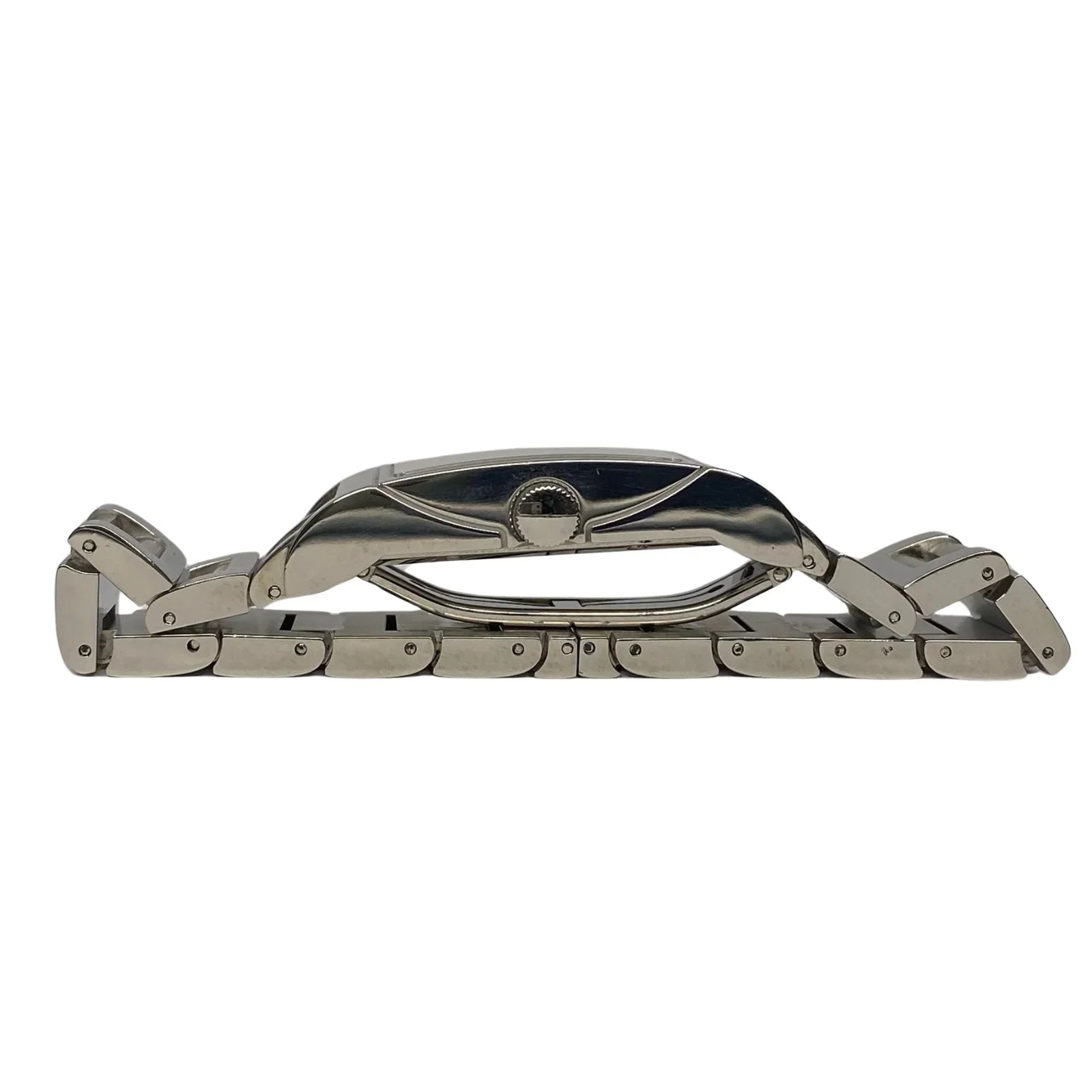 BVLGARI Rettangolo RT45S Automatic Watch Mens– 45mm – White Dial –Stainless Steel - Lost Designer