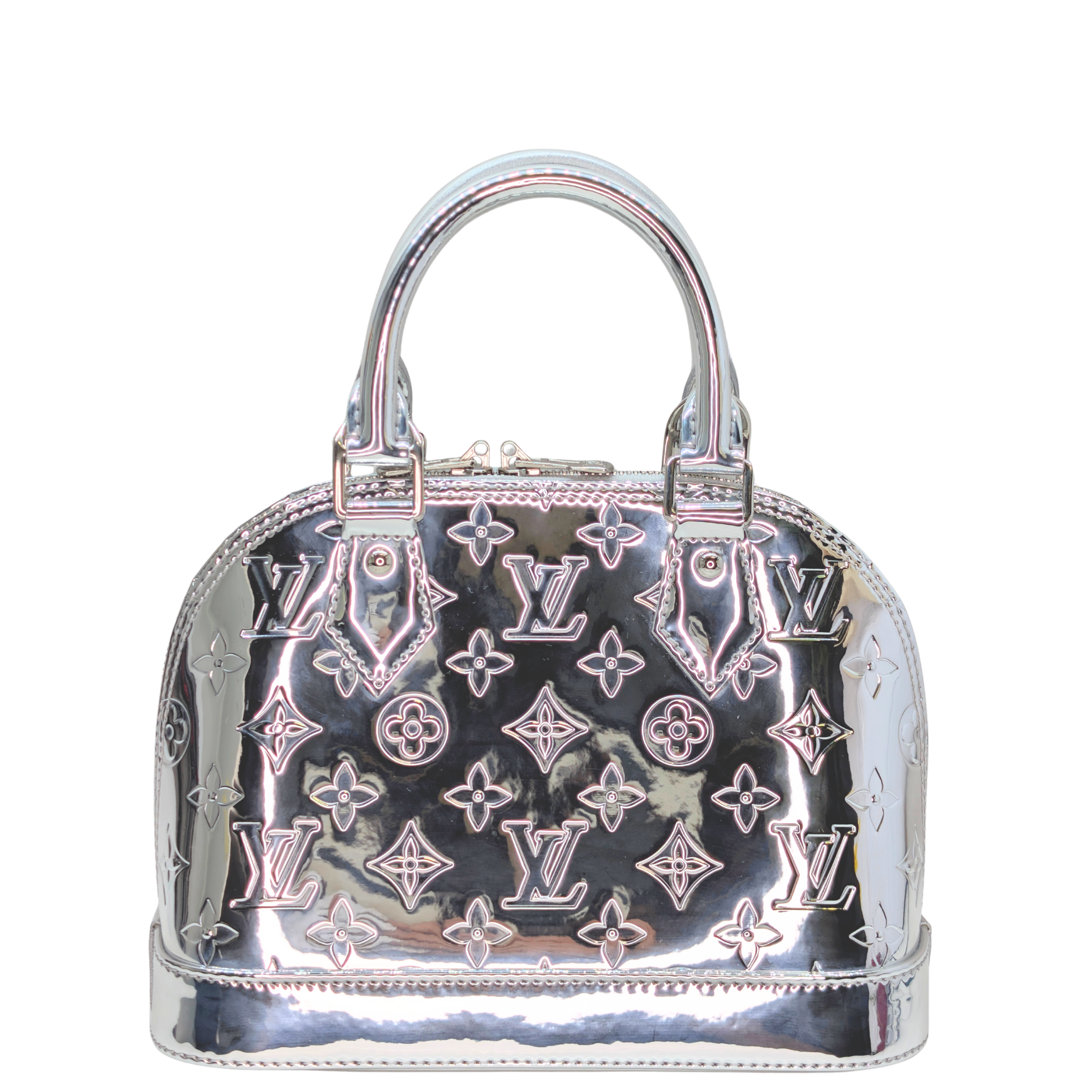 Louis Vuitton Monogram Miroir Alma BB Silver Ski Collection