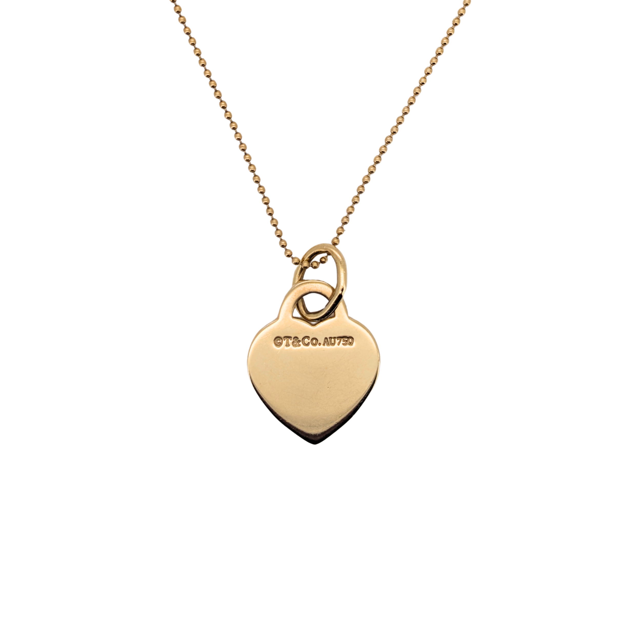Tiffany & Co. Return to Tiffany Small Heart Tag Pendant on Chain 18k Gold