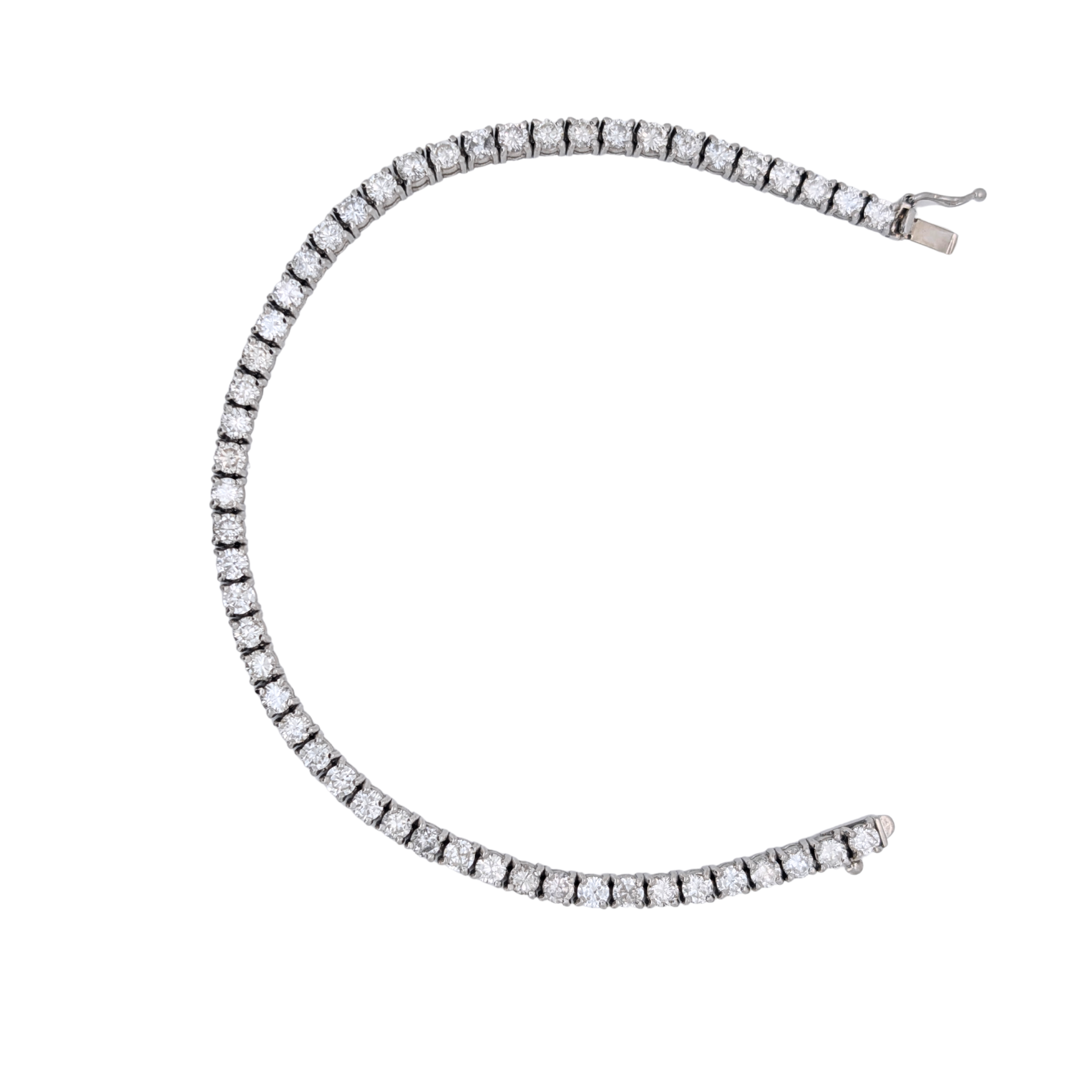6.00Ct Natural Round Brilliant Diamond Tennis Bracelet In Platinum 850