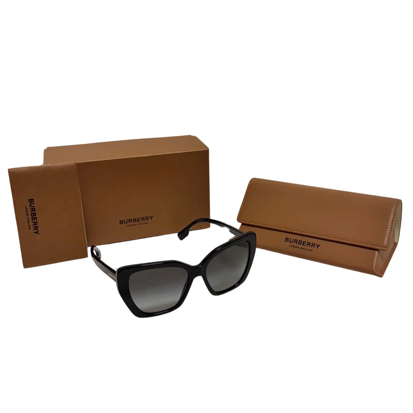 Burberry Tamsin Cat-eye B436 Sunglasses in Black - Lost Designer