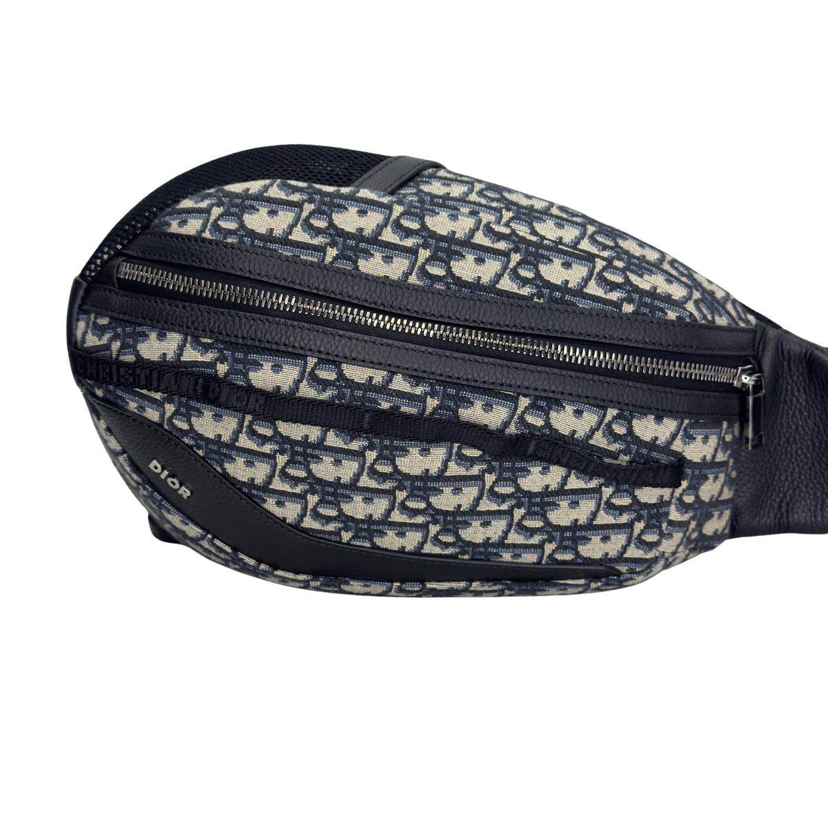 Dior Oblique Scarab 帆布皮革斜挎背包 海軍藍