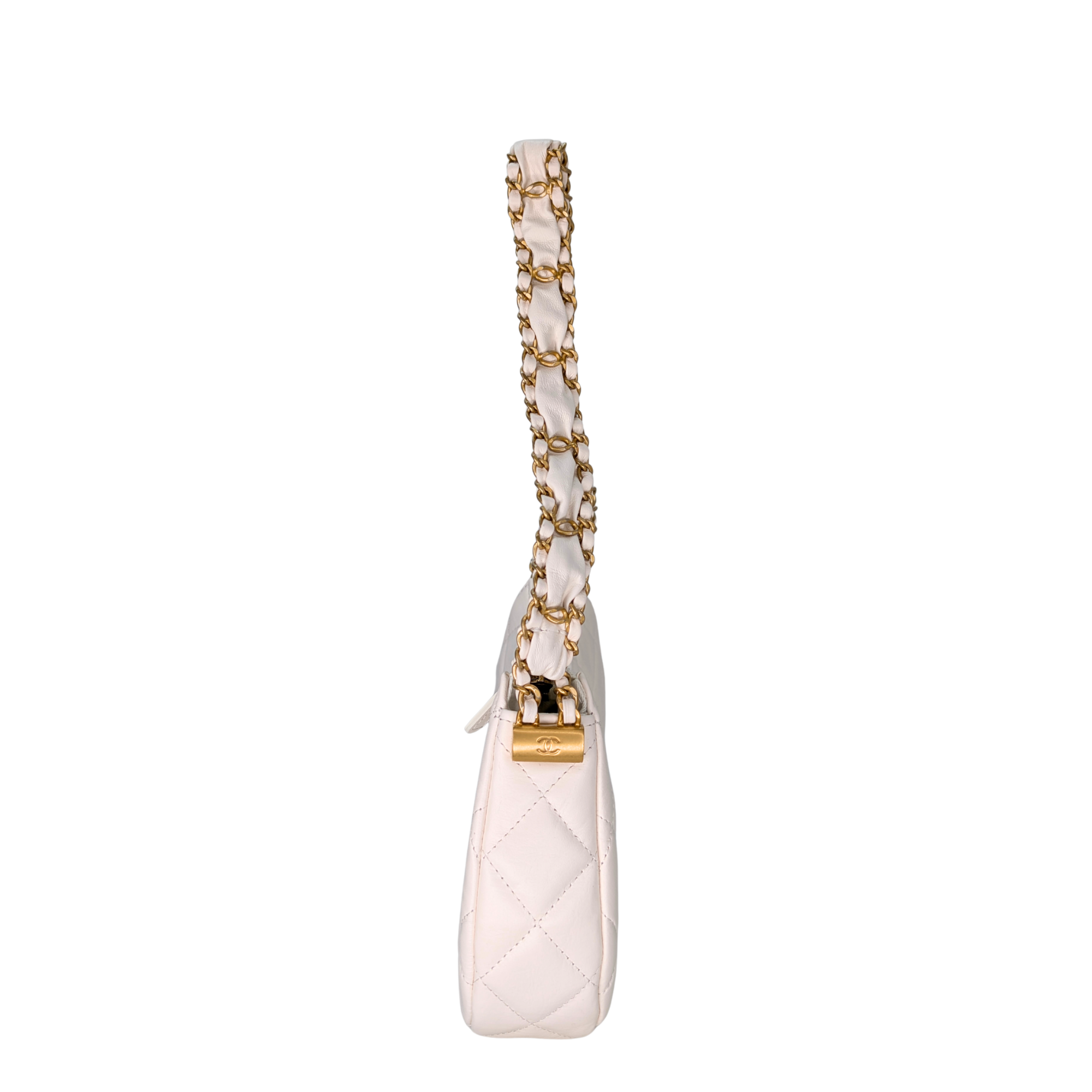Chanel 19 Hobo Shoulder Bag White