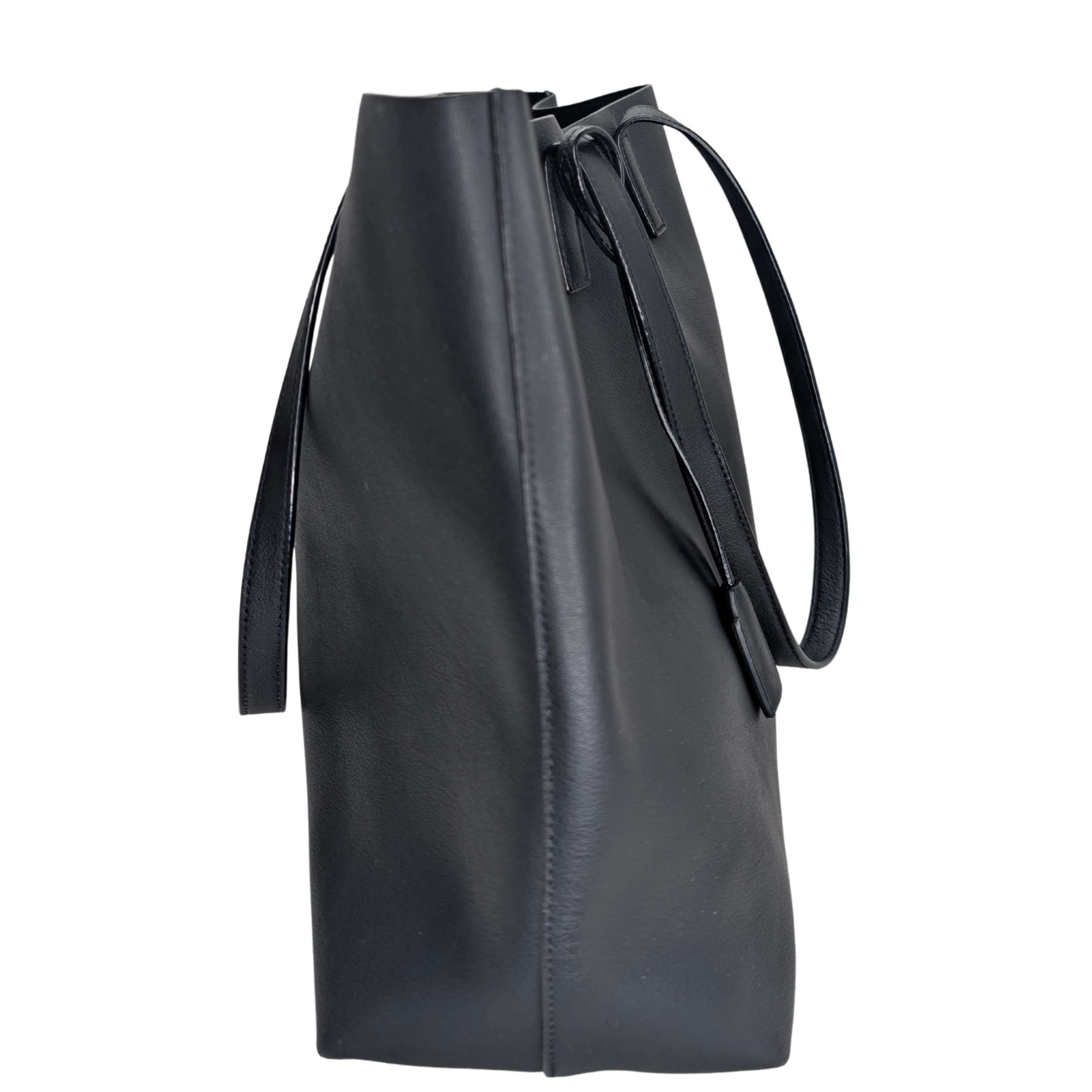 Saint Laurent 黑色皮革購物托特袋