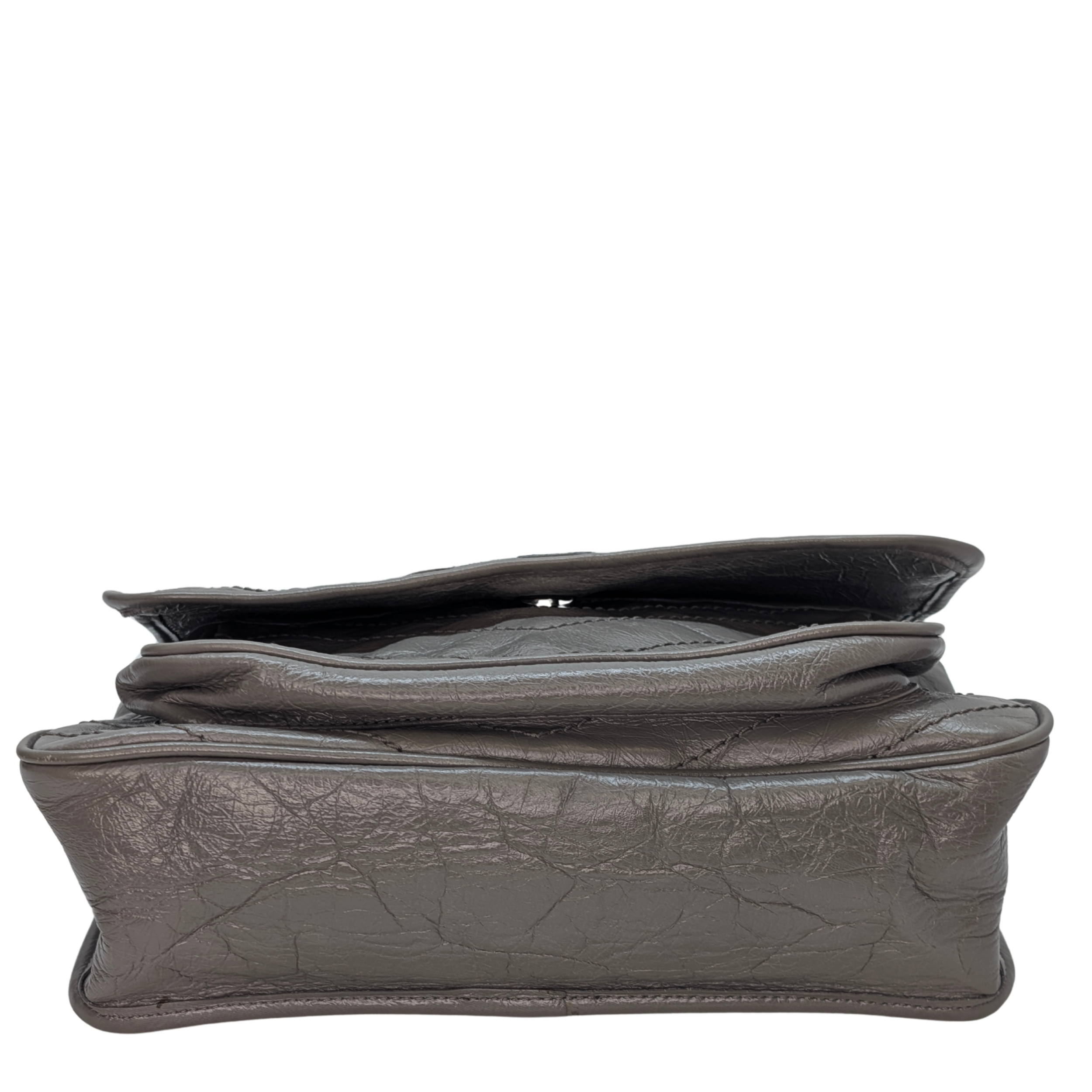Saint Laurent Crinkled Calfskin Matelasse Monogram Medium Niki Bag