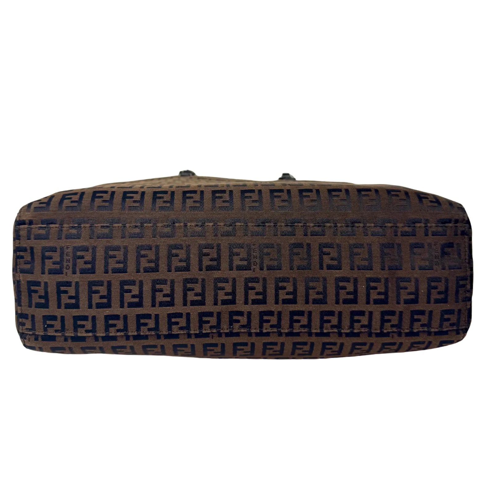 Fendi Zucca Brown Monogram Cloth Tote Bag - Lost Designer