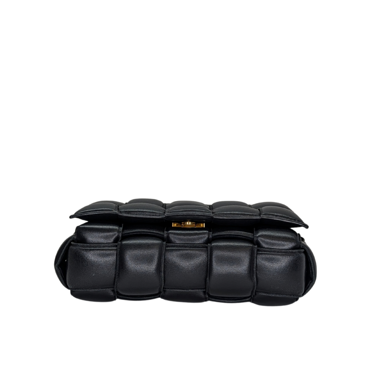 Bottega Veneta Padded Cassette Intrecciato Bag Black