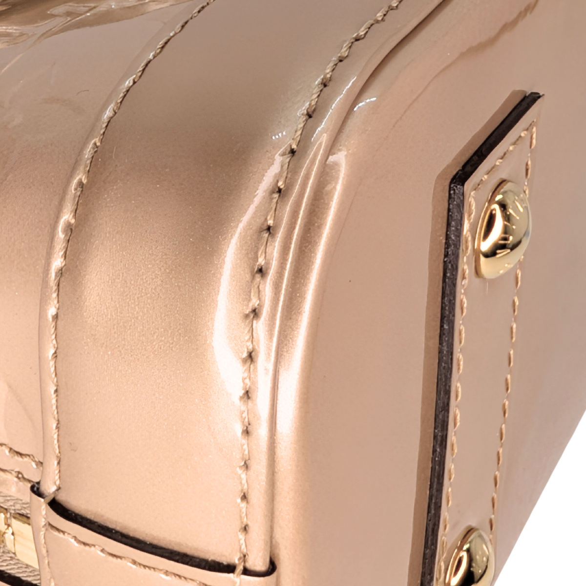 Louis Vuitton Alma BB Monogram Vernis Mordore Metallic Gold