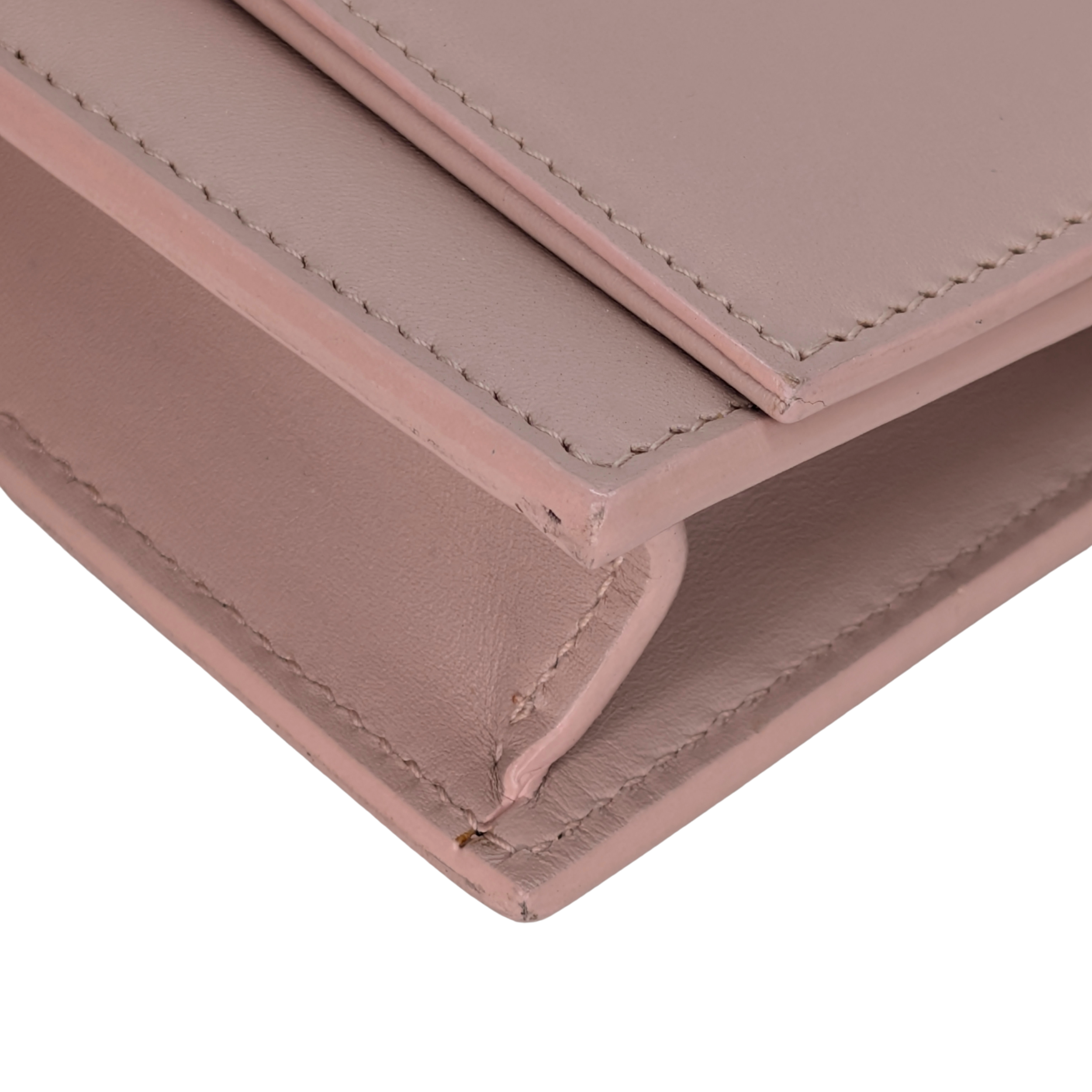 Saint Laurent Kate Tassel Wallet on Chain Pale Pink