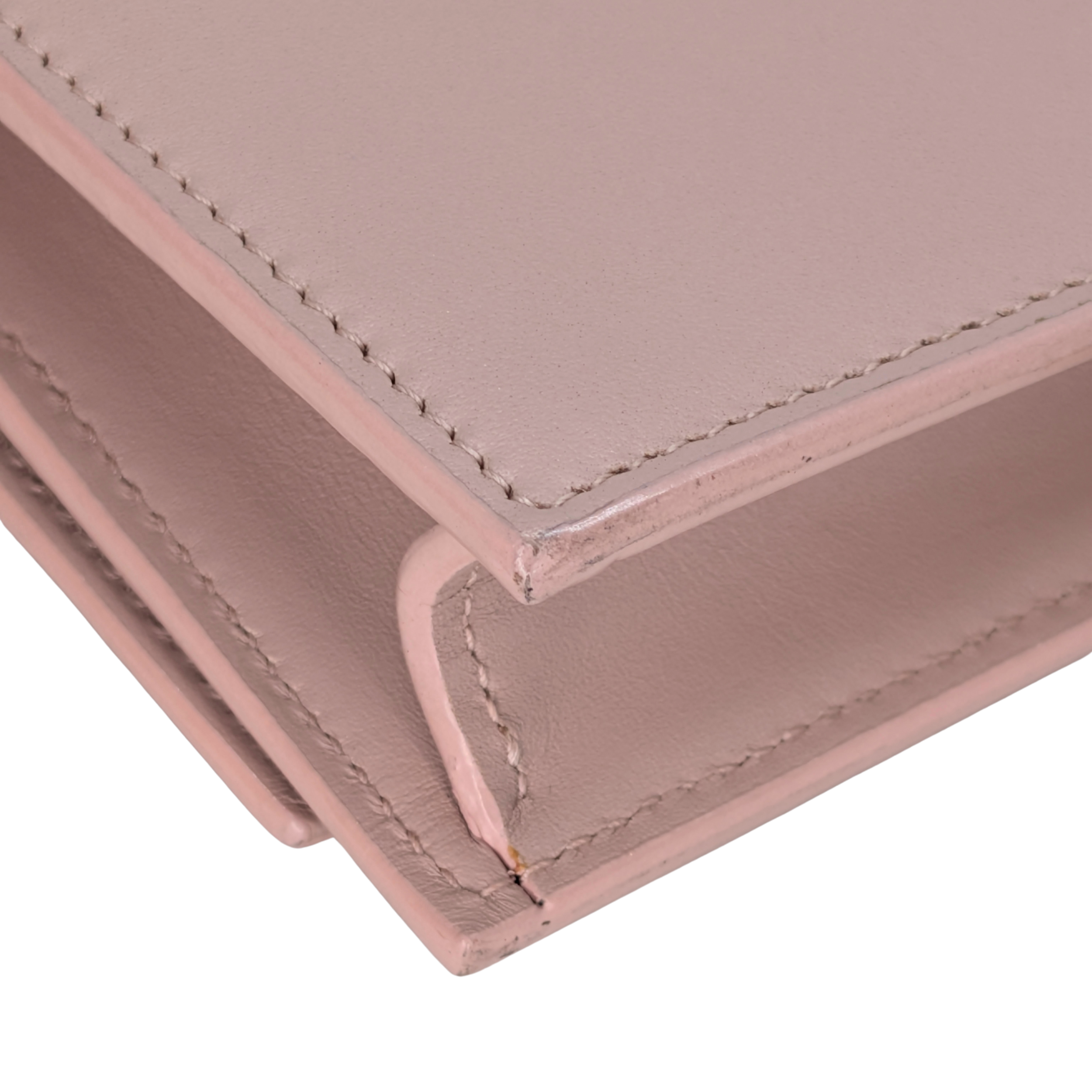 Saint Laurent Kate Tassel Wallet on Chain Pale Pink