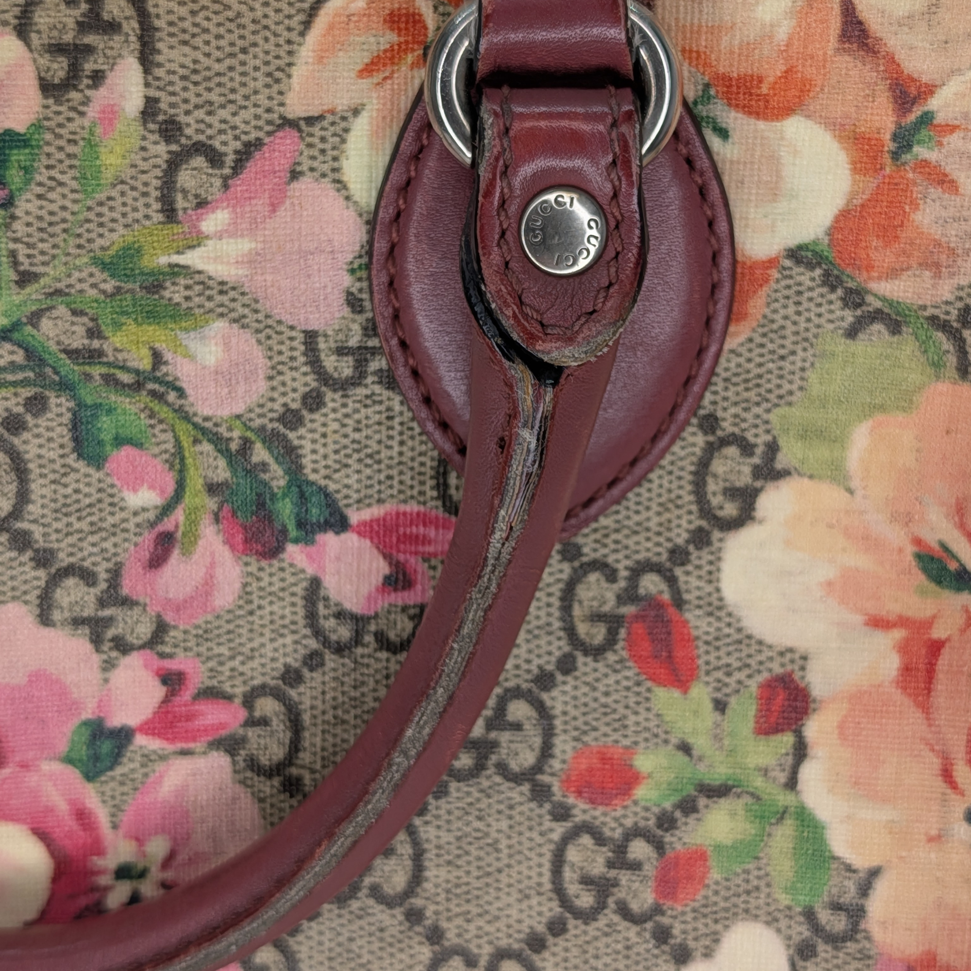 Gucci 花卉圖案 Boston 手袋
