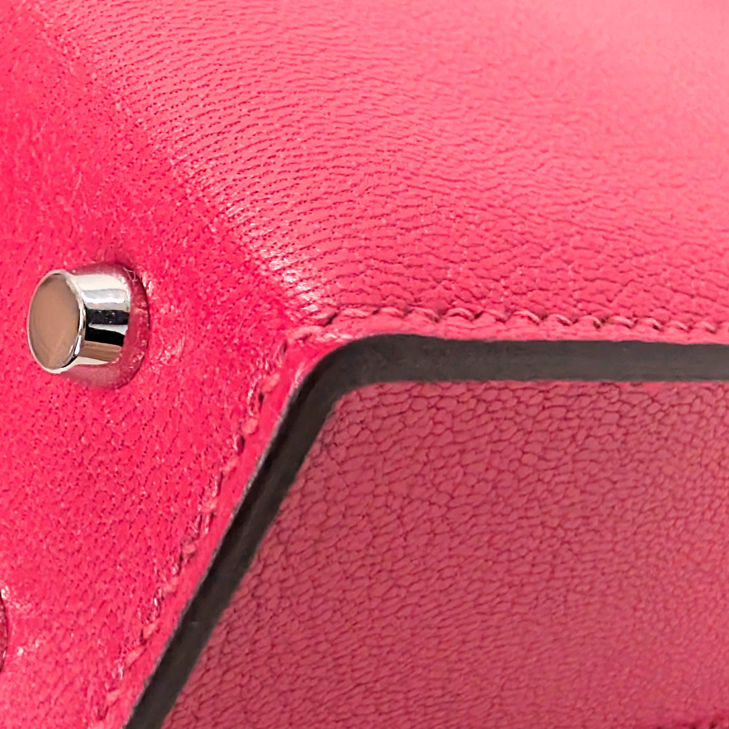 Hermes Mini Verrou Chainr Bag Red/Rose Mexico Y Stamp