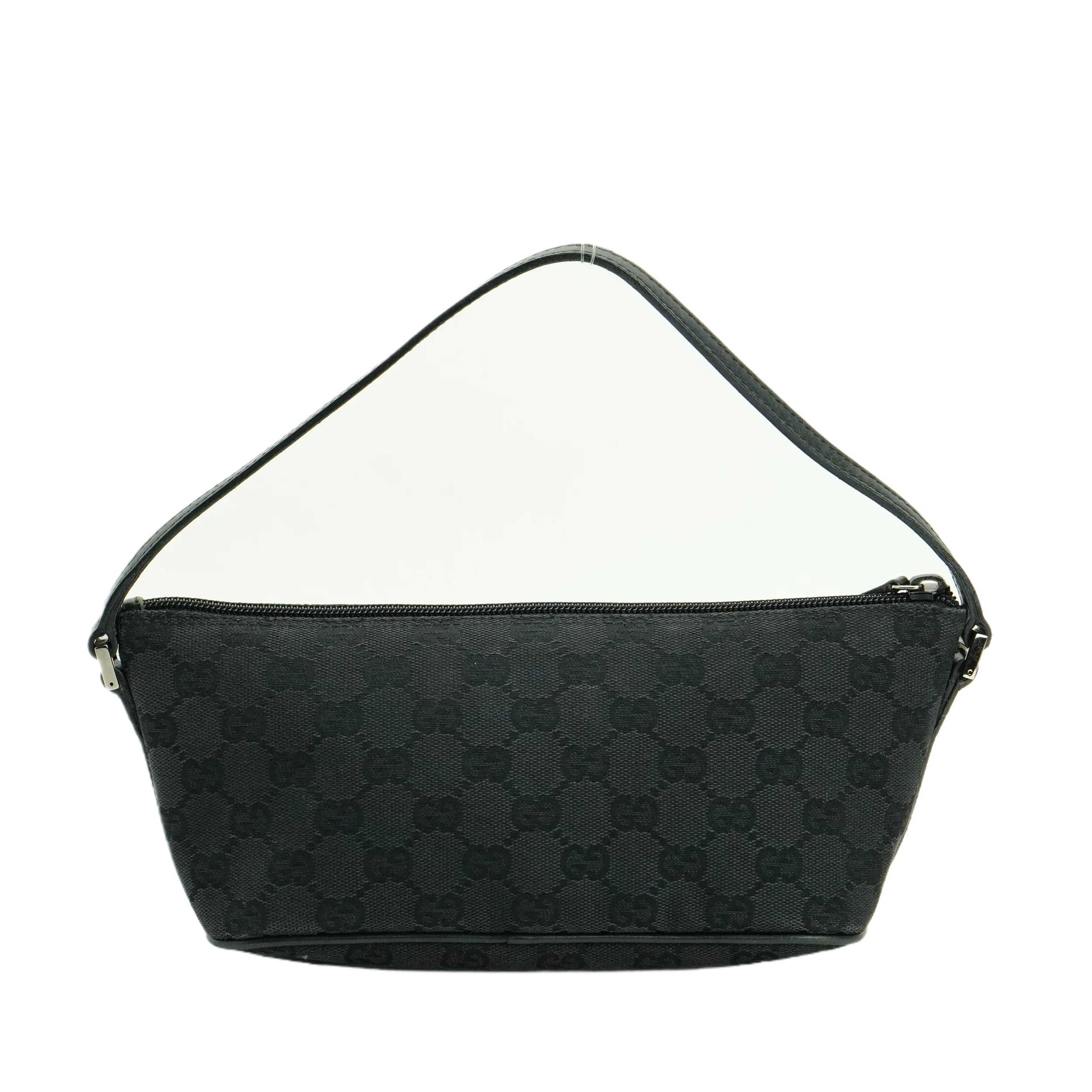 Gucci Black GG Monogram Boat Pochette Bag - Lost Designer