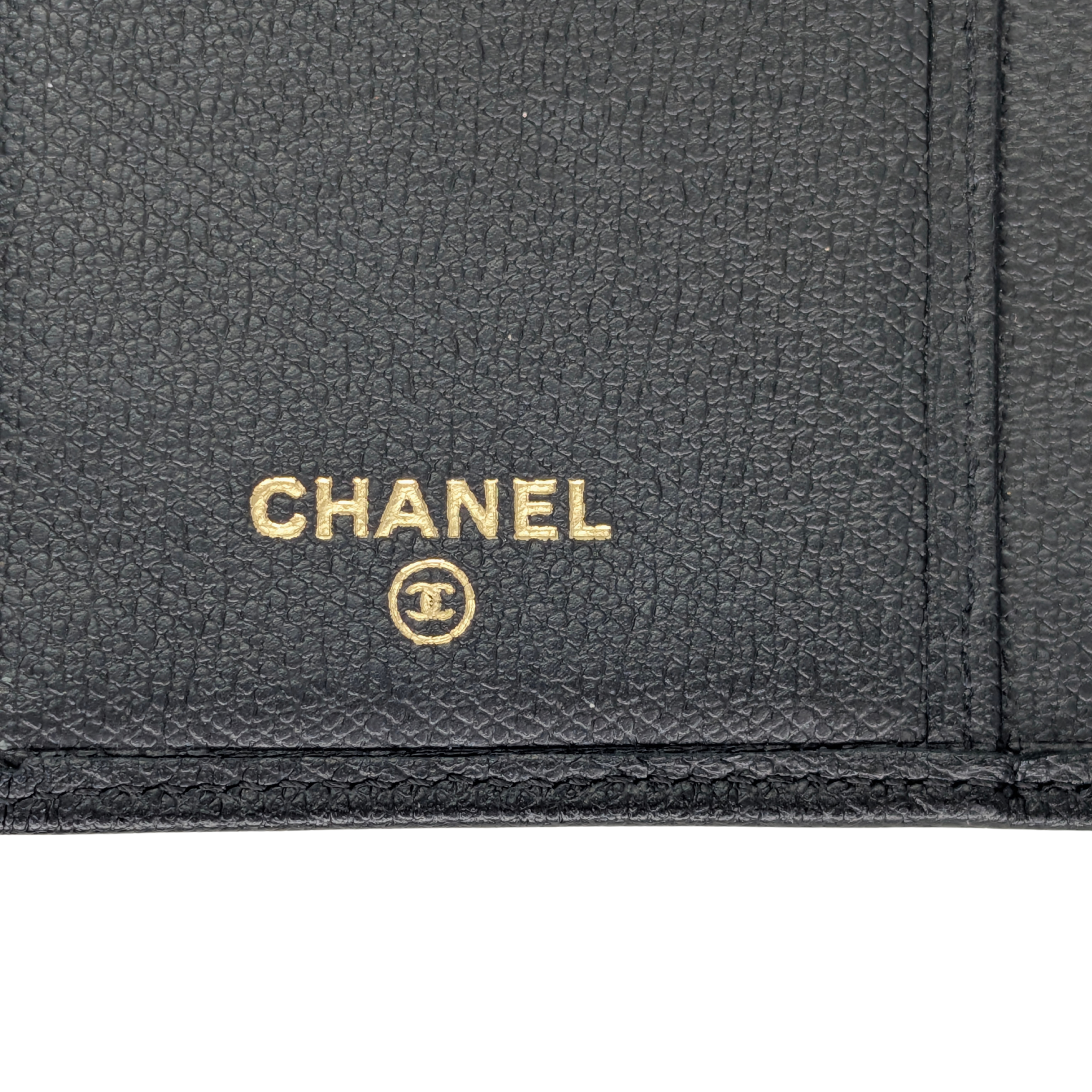 Chanel Leather Long Continental Wallet Black