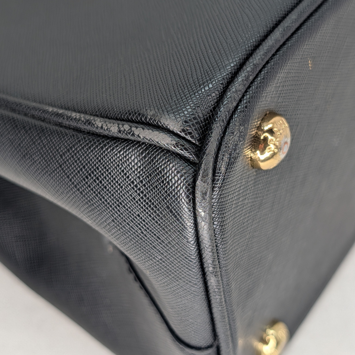 Prada Saffiano Galleria 黑色雙拉鏈手袋