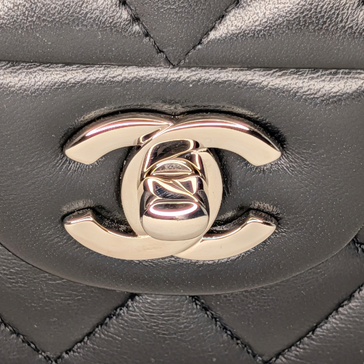 Chanel Small Classic Double Flap Lambskin Black SHW