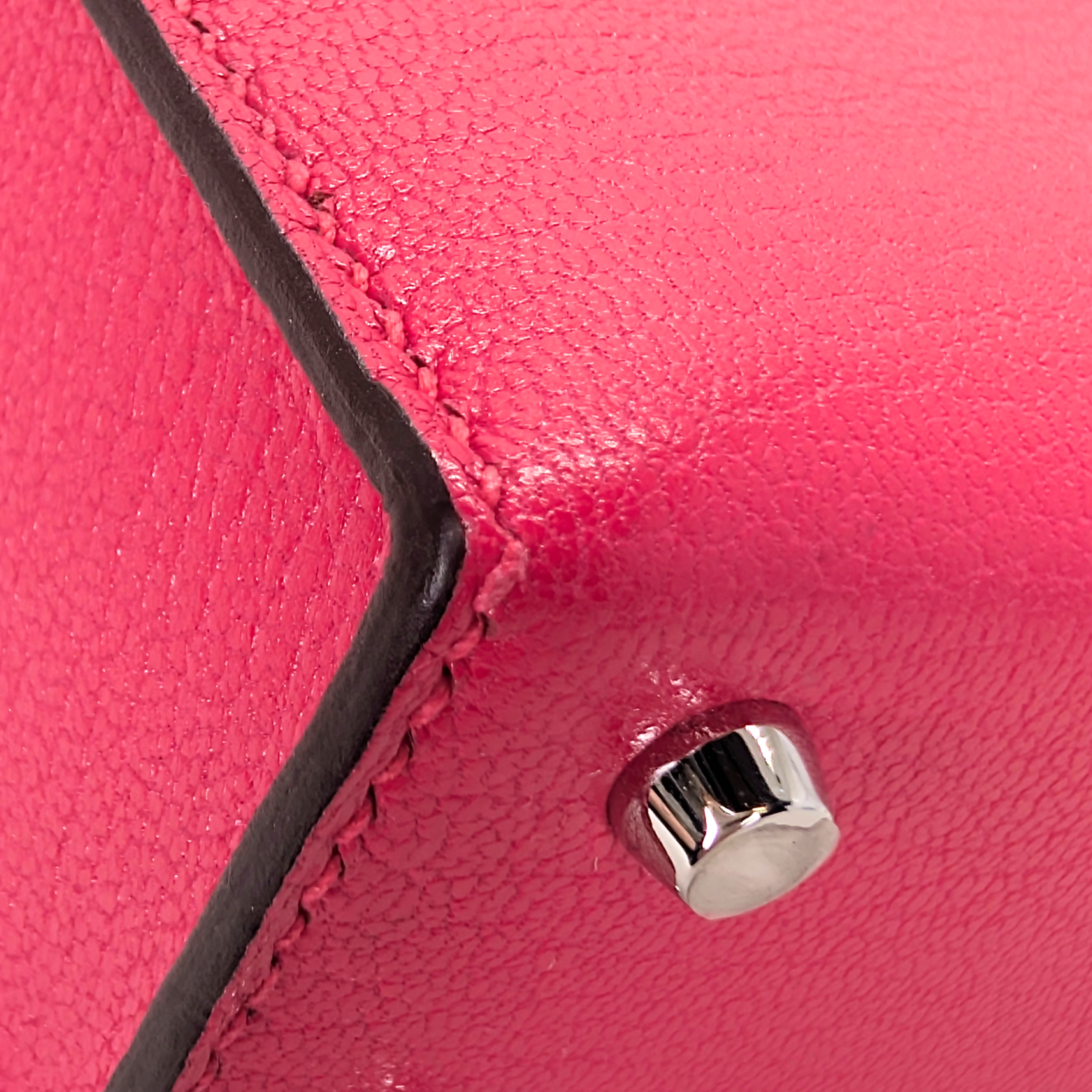 Hermes Mini Verrou Chainr Bag Red/Rose Mexico Y Stamp