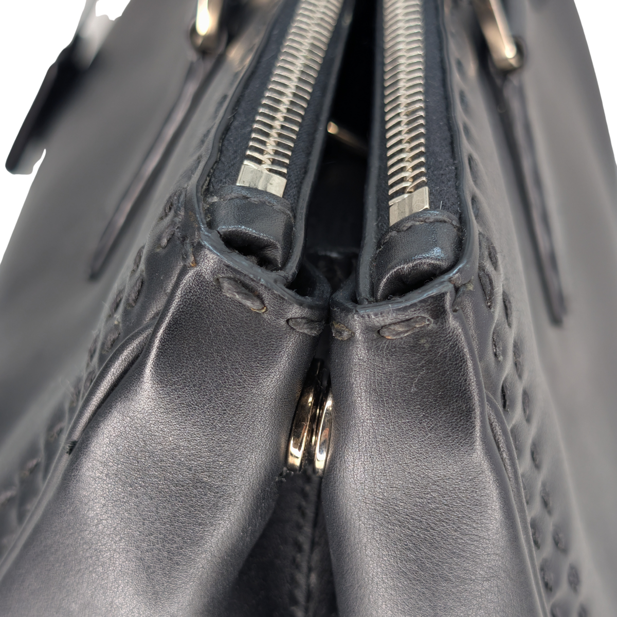 Prada City Calf Lux Galleria Handbag Black