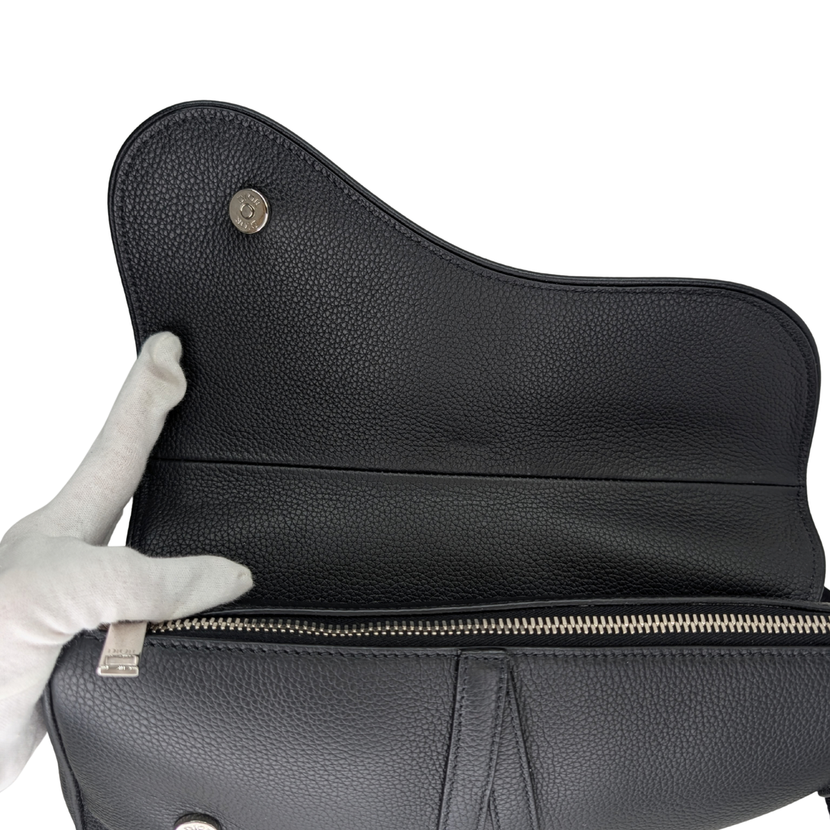 Dior Men's Saddle Bag Calfskin Black