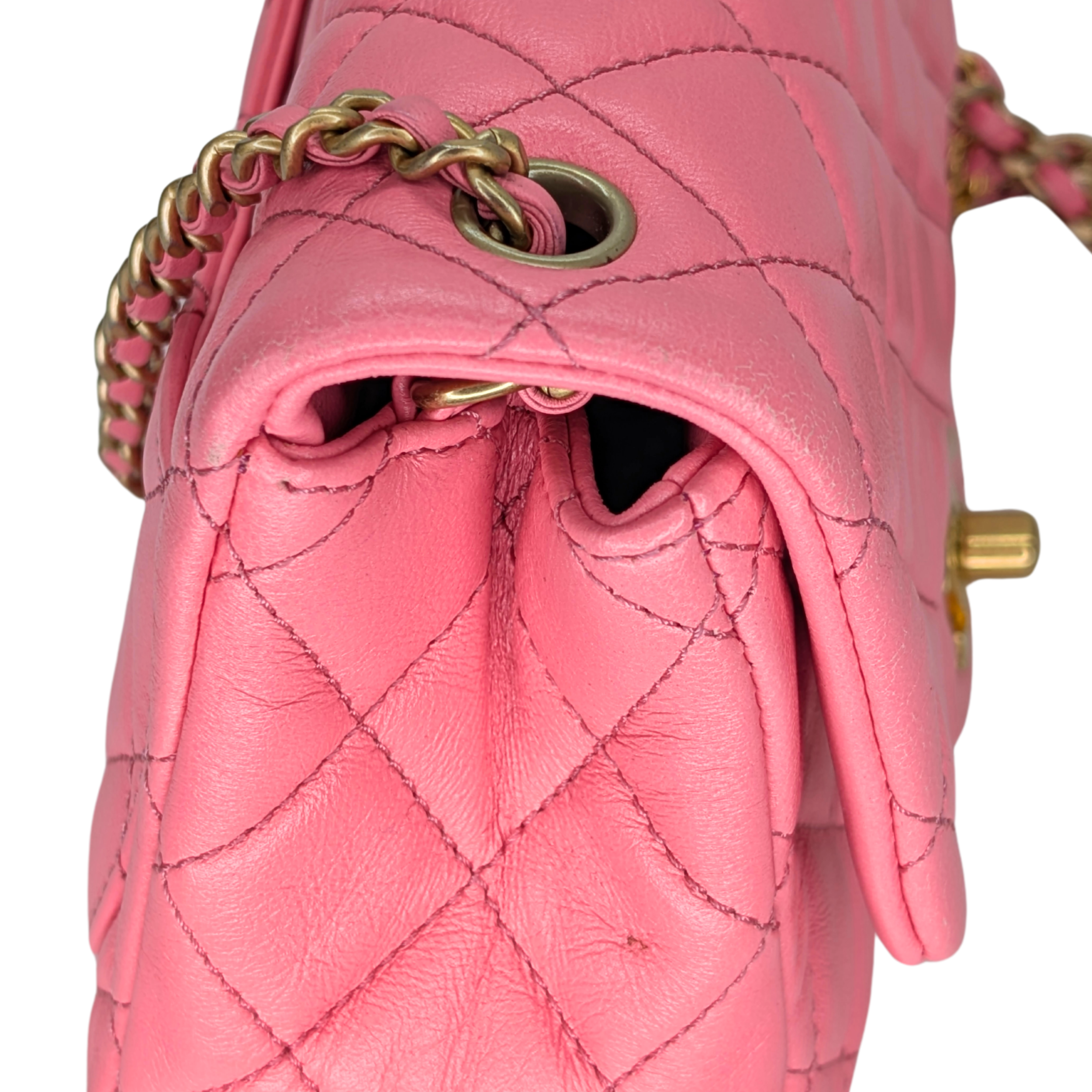 Chanel Pearl Crush Mini Rectangular Lambskin Pink