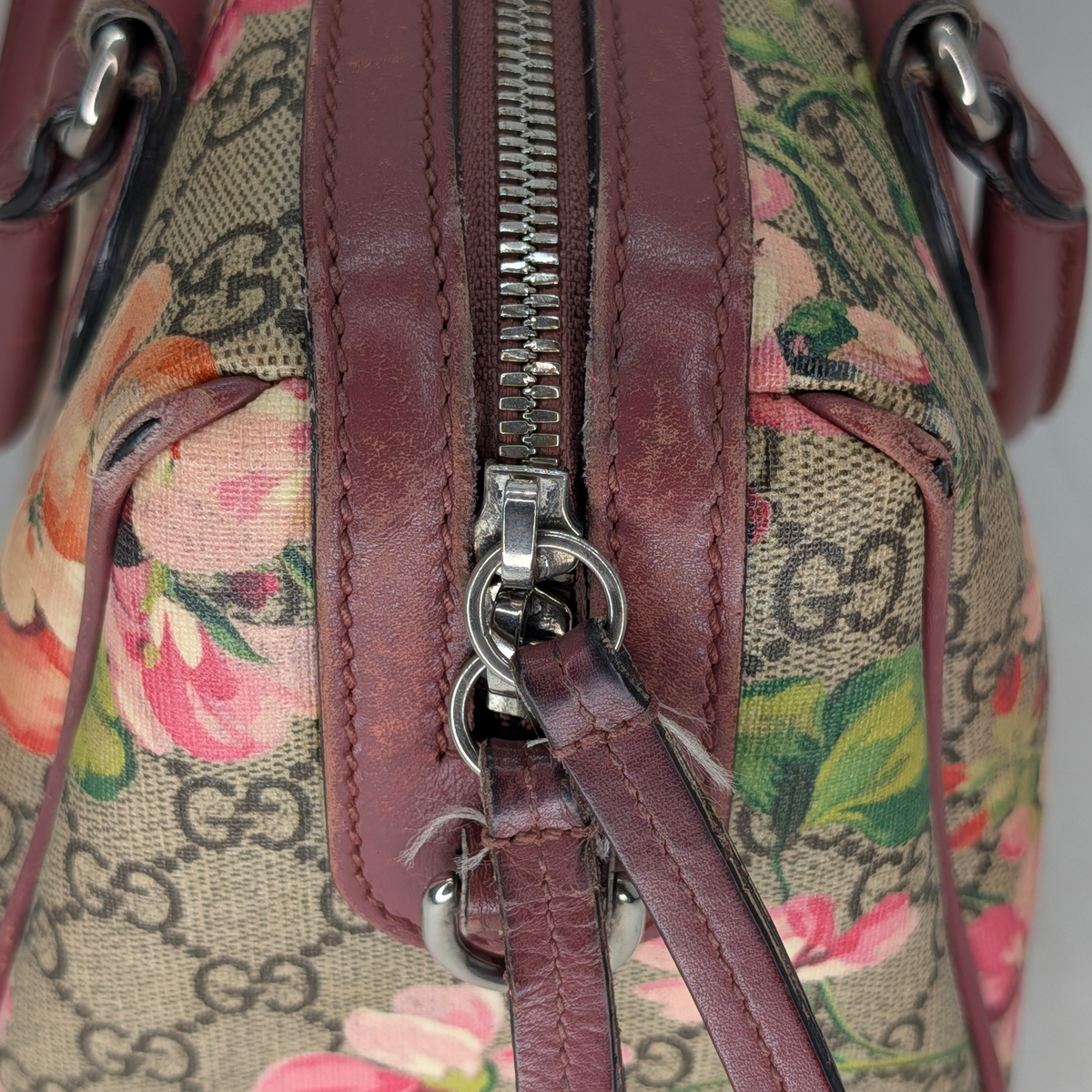 Gucci 花卉圖案 Boston 手袋