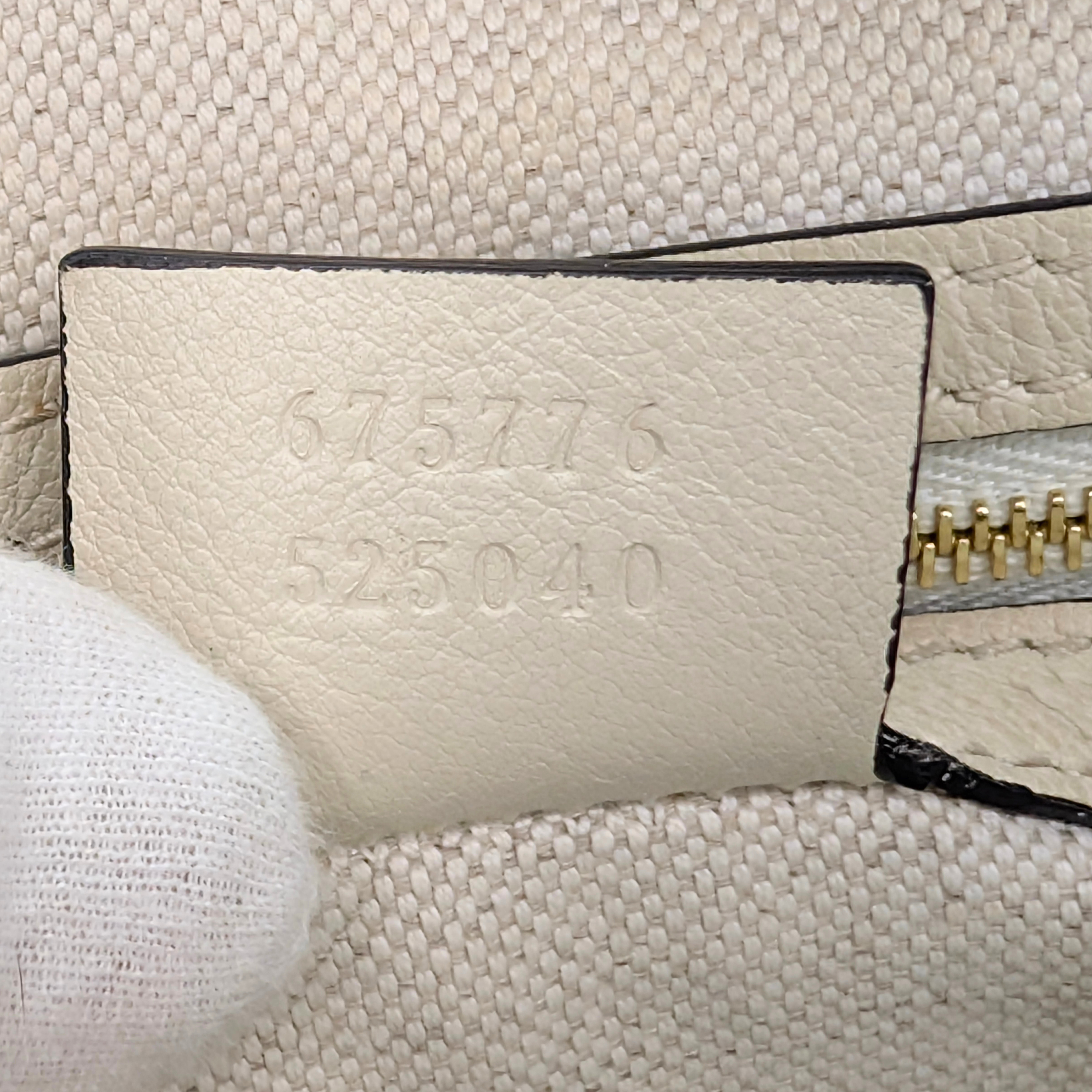 Gucci White GG Star Leather Camera Shoulder Bag