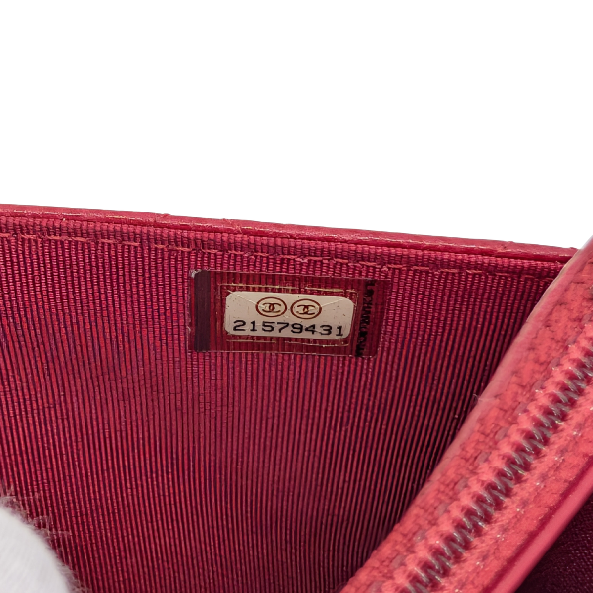 Chanel 淺紅色鏈條銀包