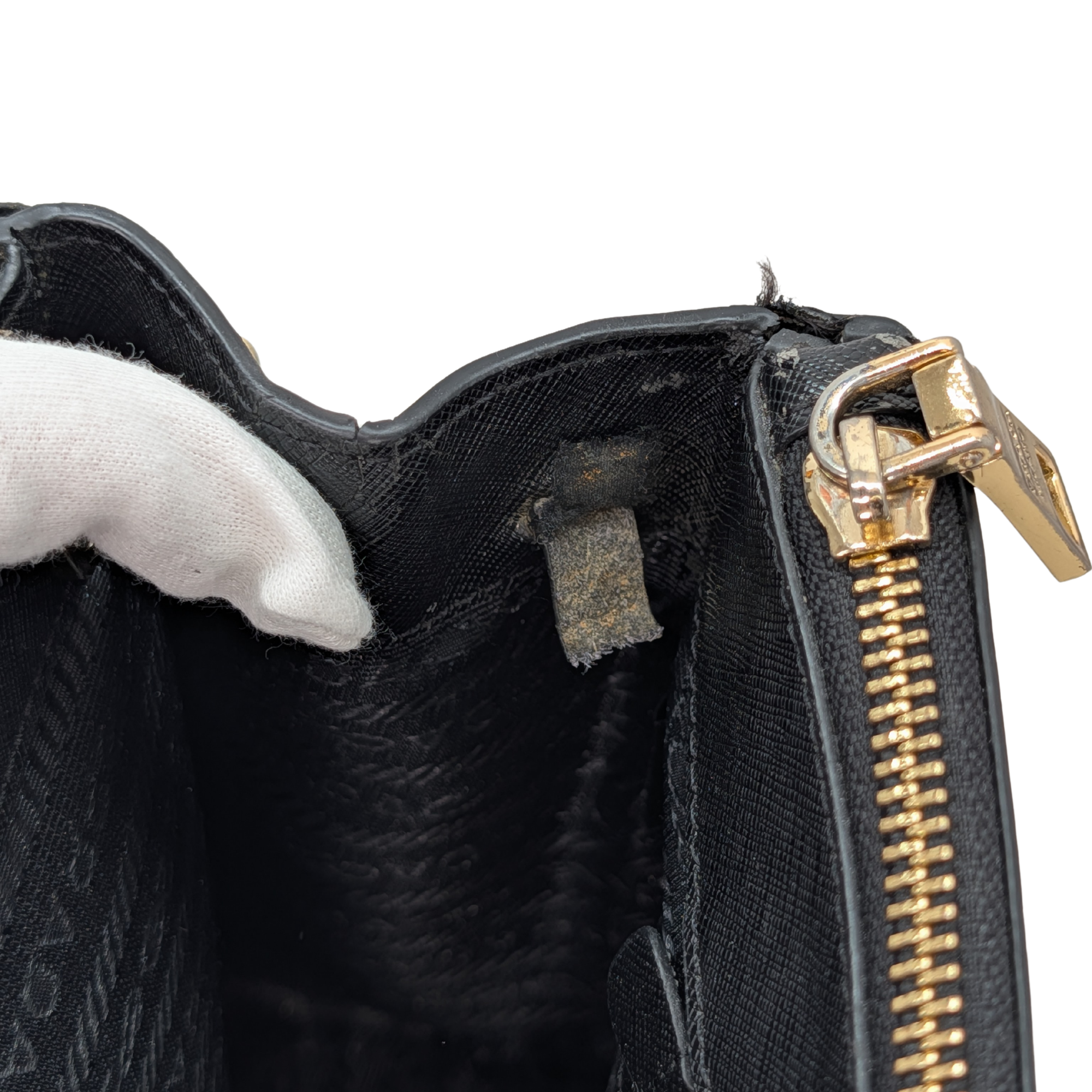 Prada Saffiano Galleria 黑色雙拉鏈手袋