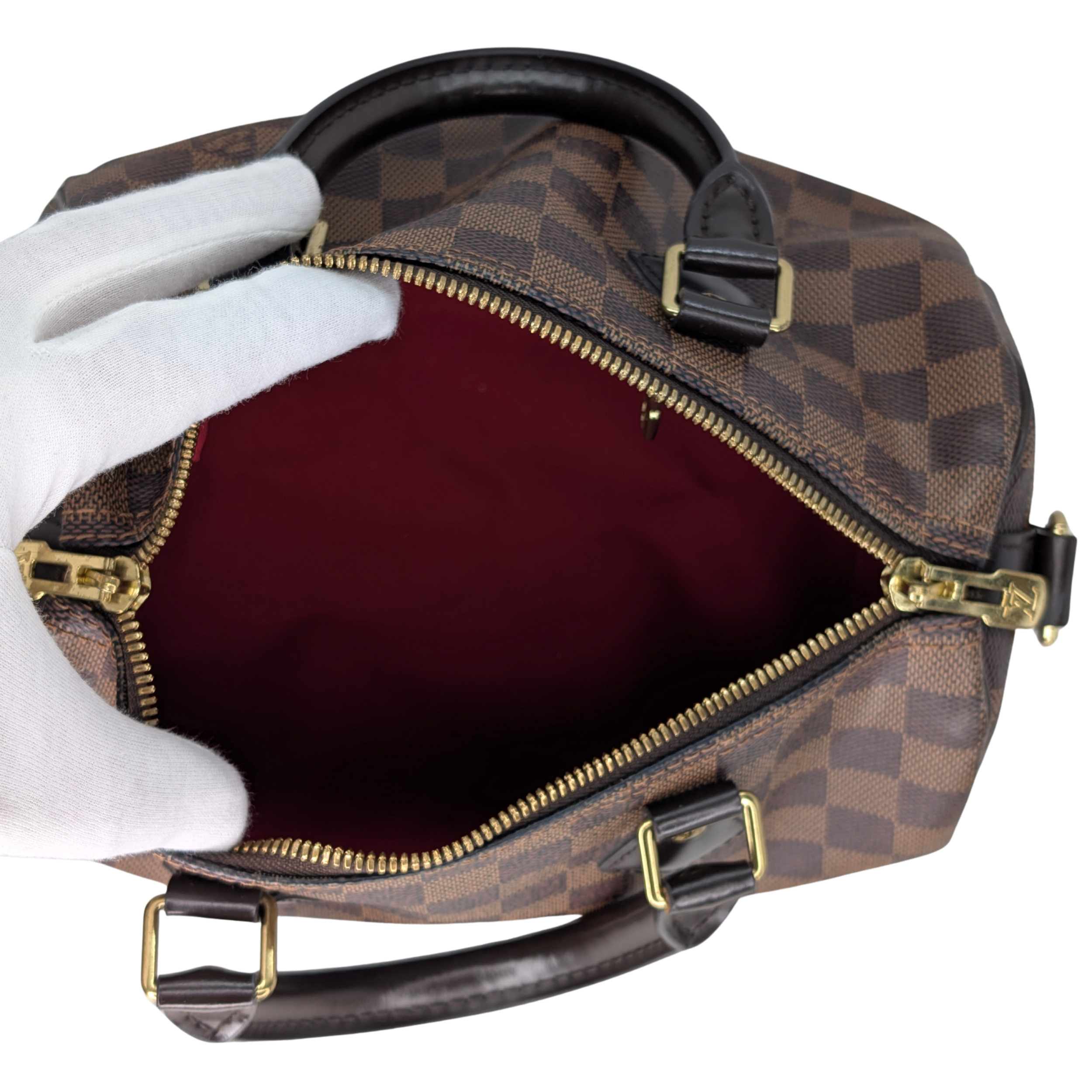 Louis Vuitton Speedy 25 Bandouliere Damier Ebene