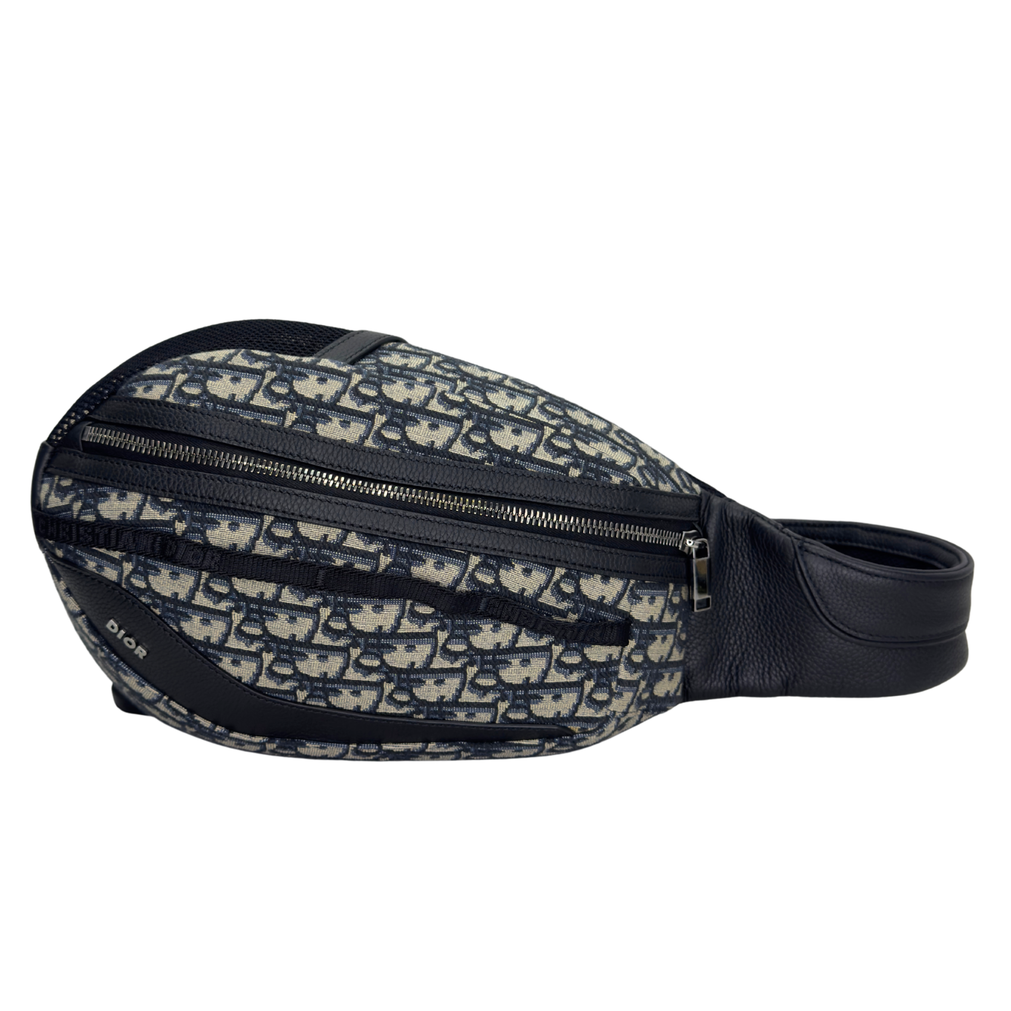 Dior Oblique Scarab 帆布皮革斜挎背包 海軍藍